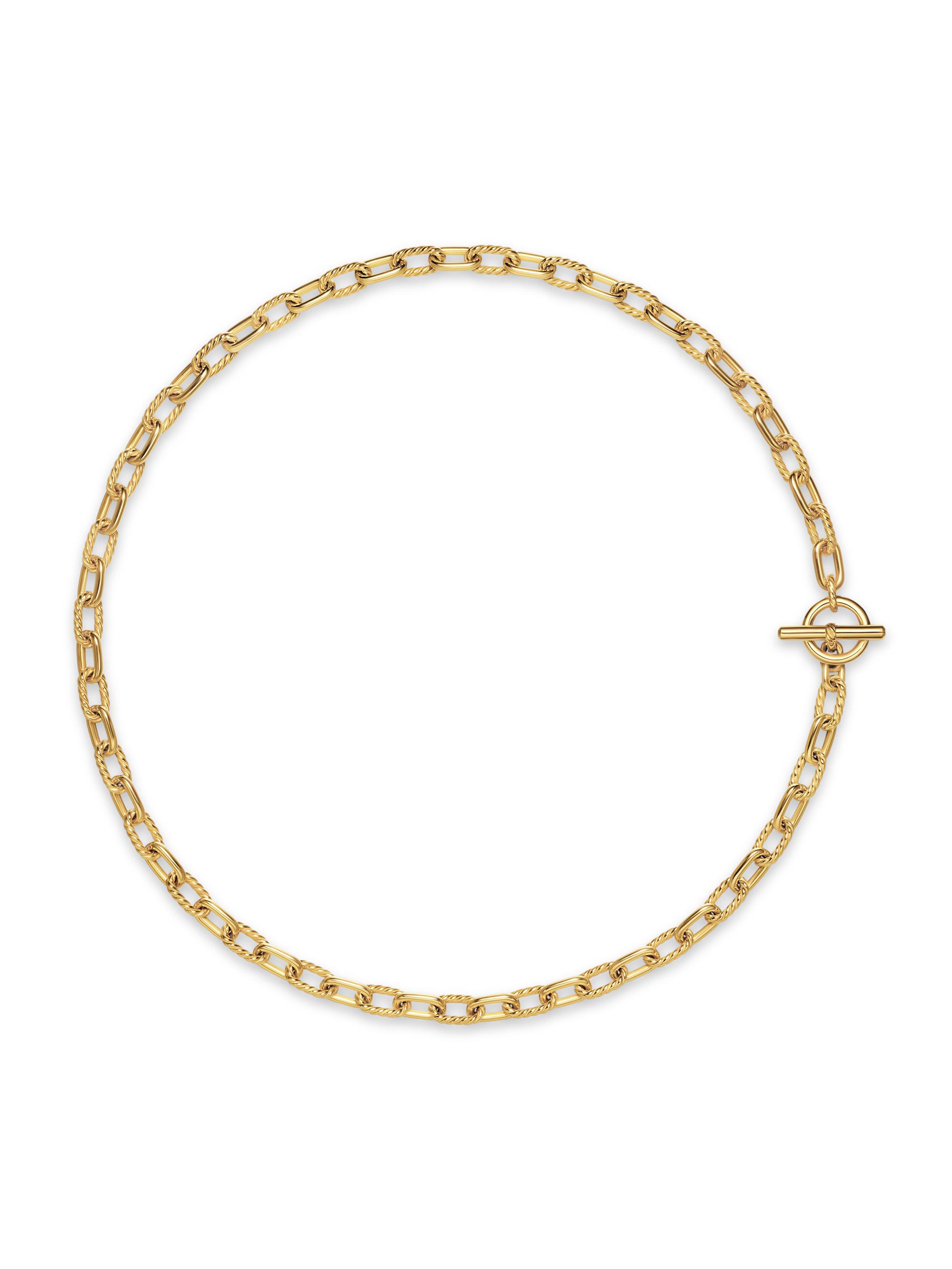 David Yurman Women's DY Madison Toggle Chain Necklace in K Yellow Gold, 5.5MM - Gold