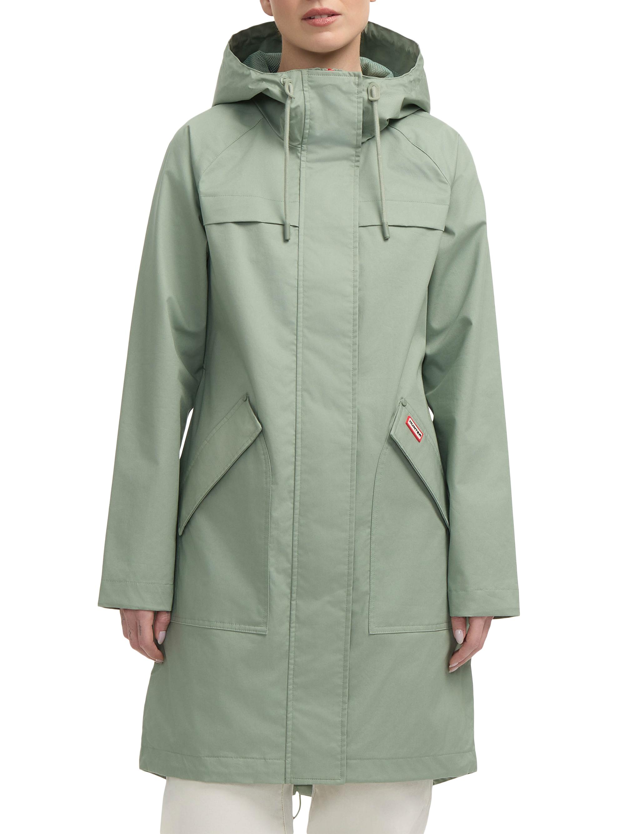 Hunter Women's Jency Cotton Canvas Rain Coat - Herb Sage