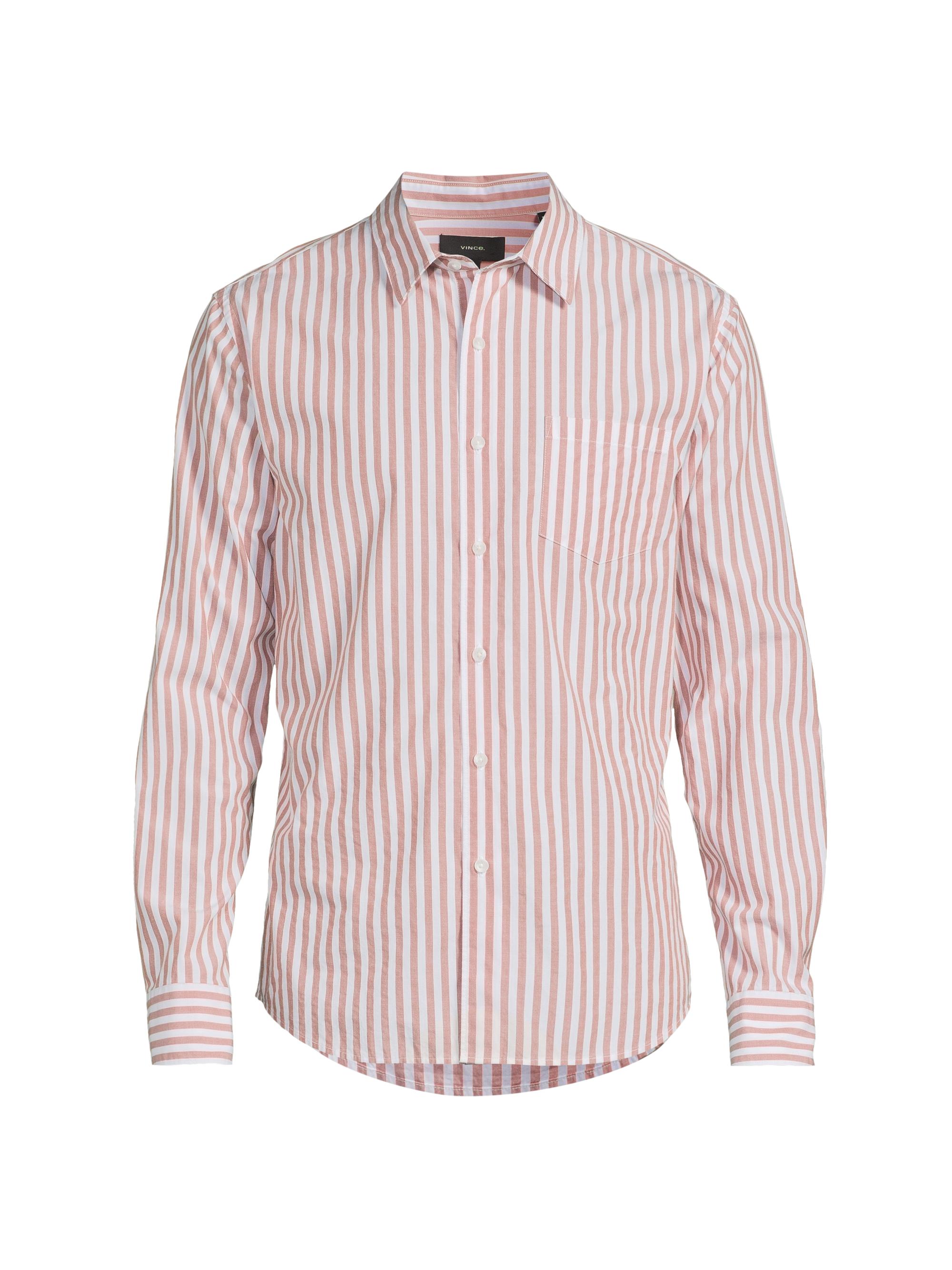 Vince Men's Classic-Fit French Placket Shirt - Sepia Optic White