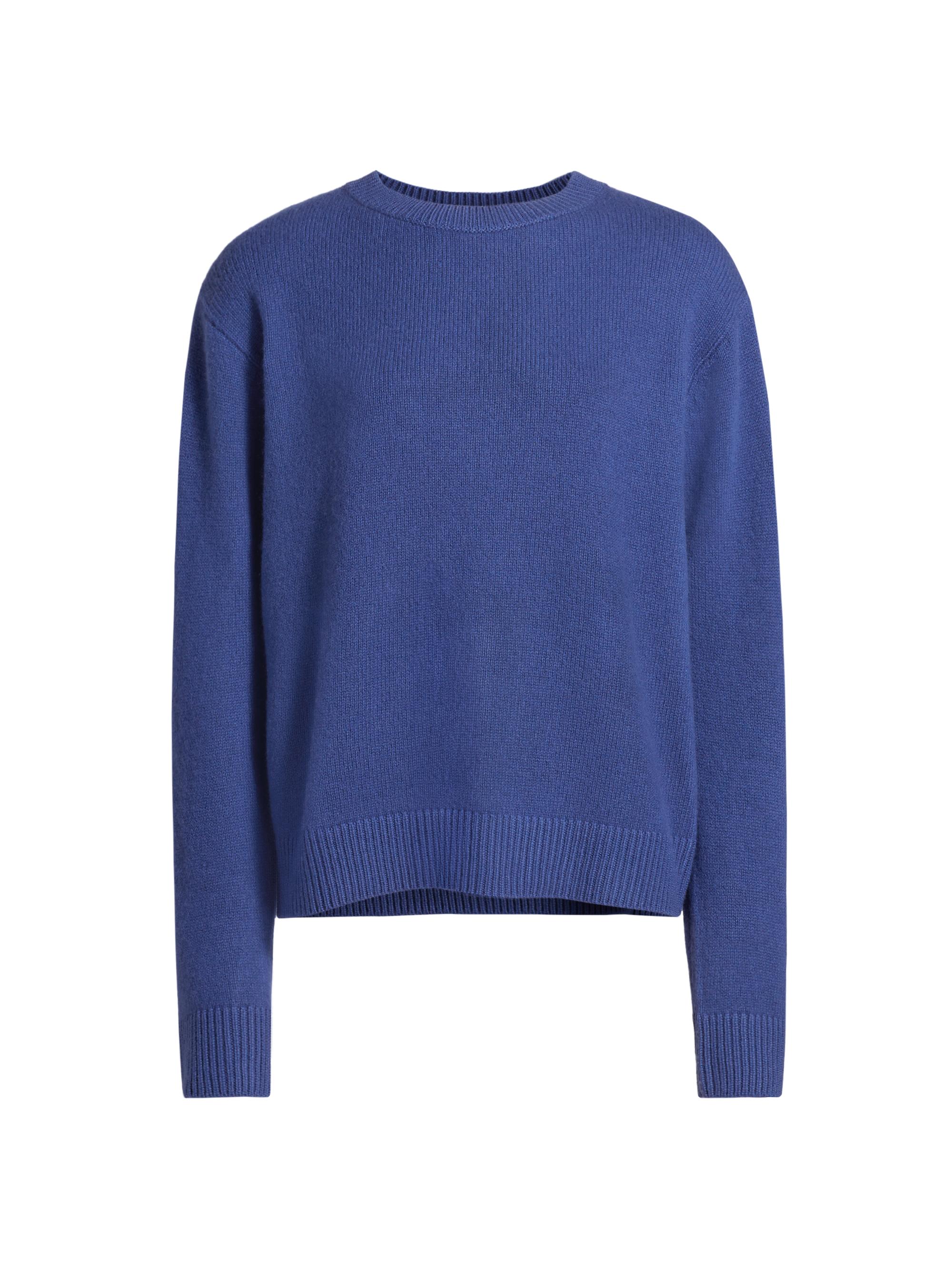 The Elder Statesman Women's Cashmere Crewneck Sweater - Blue Jay