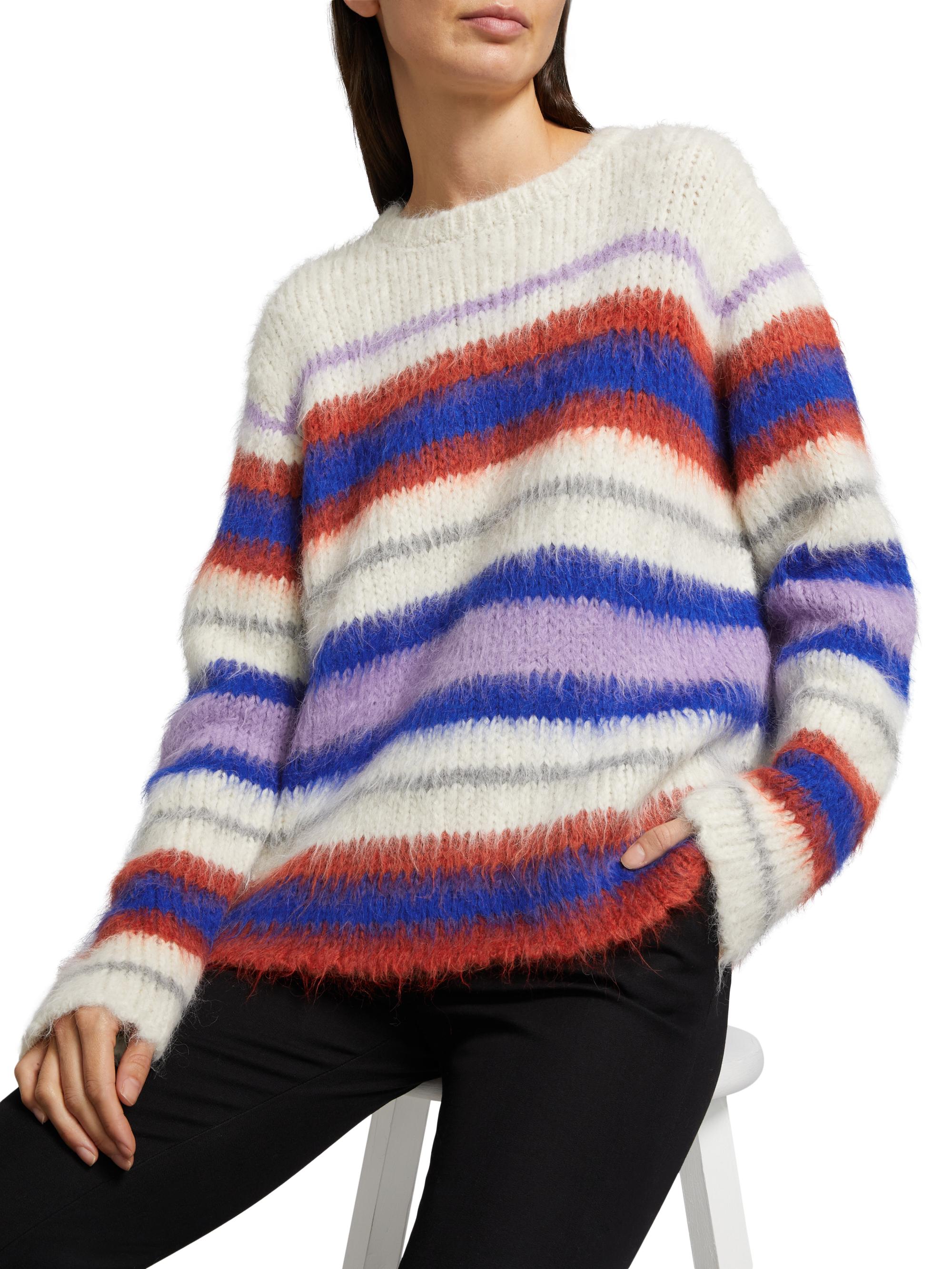 The Elder Statesman Thistle Vineyard Striped Alpaca-Blend Sweater