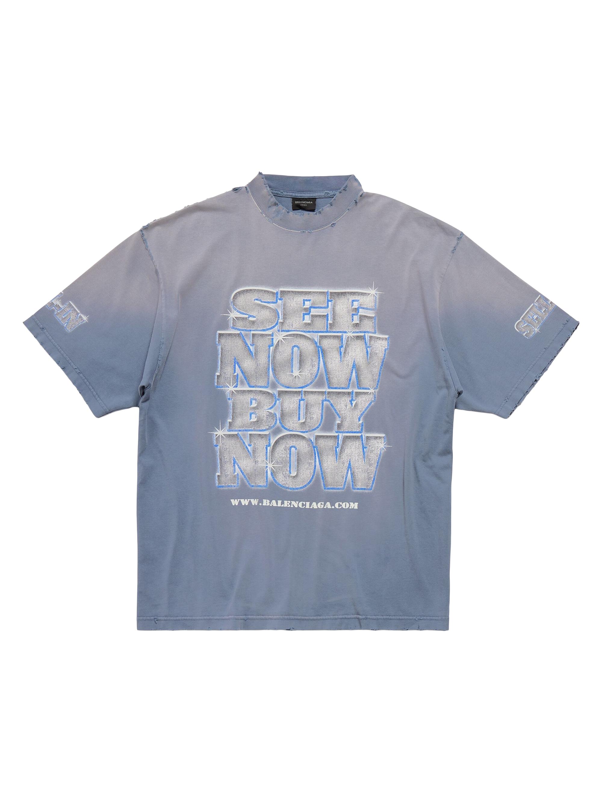 Balenciaga Snbn  Fit T-Shirt - Blue