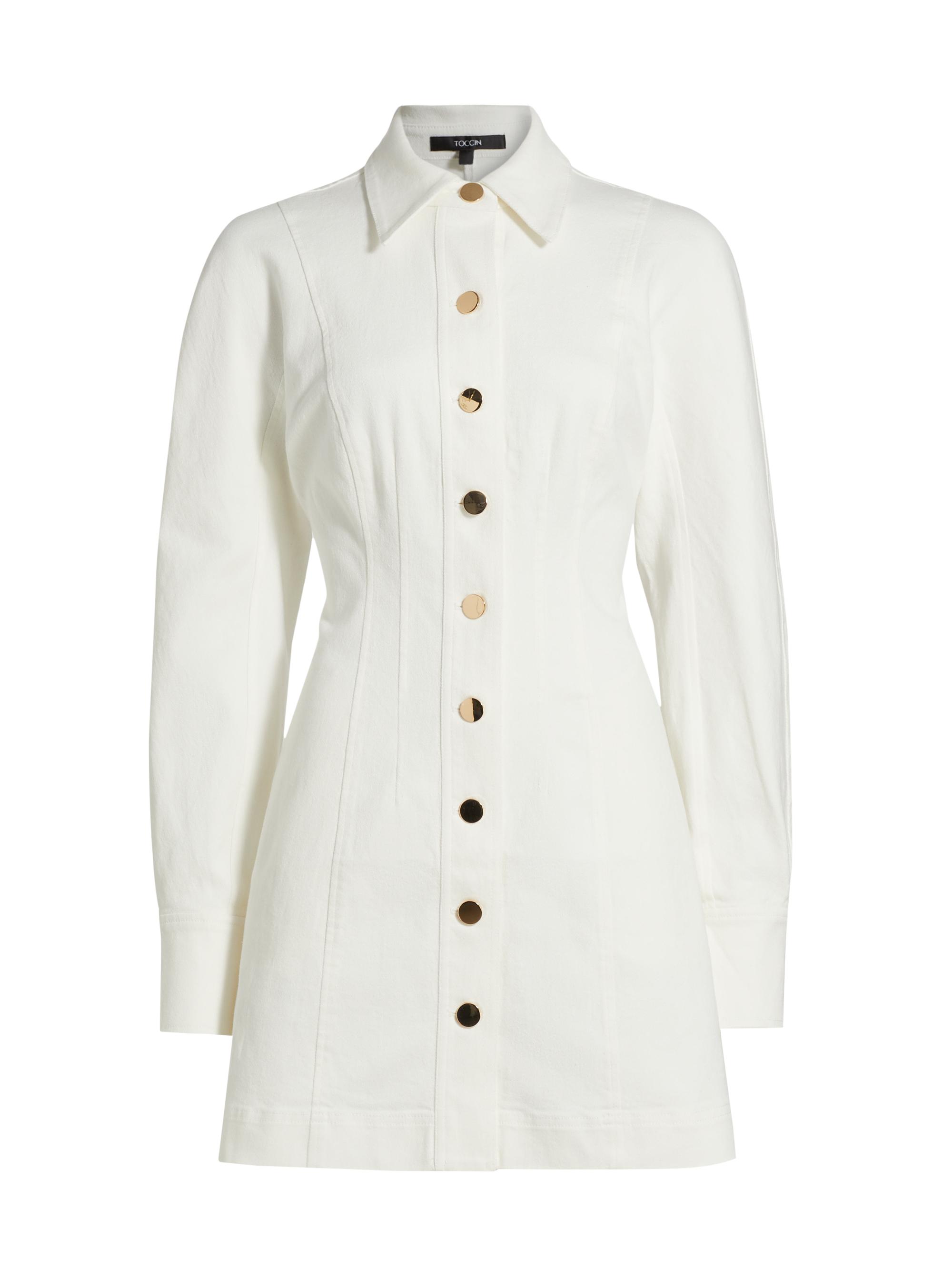 Toccin Women's Alexa Denim Seamed Minidress -