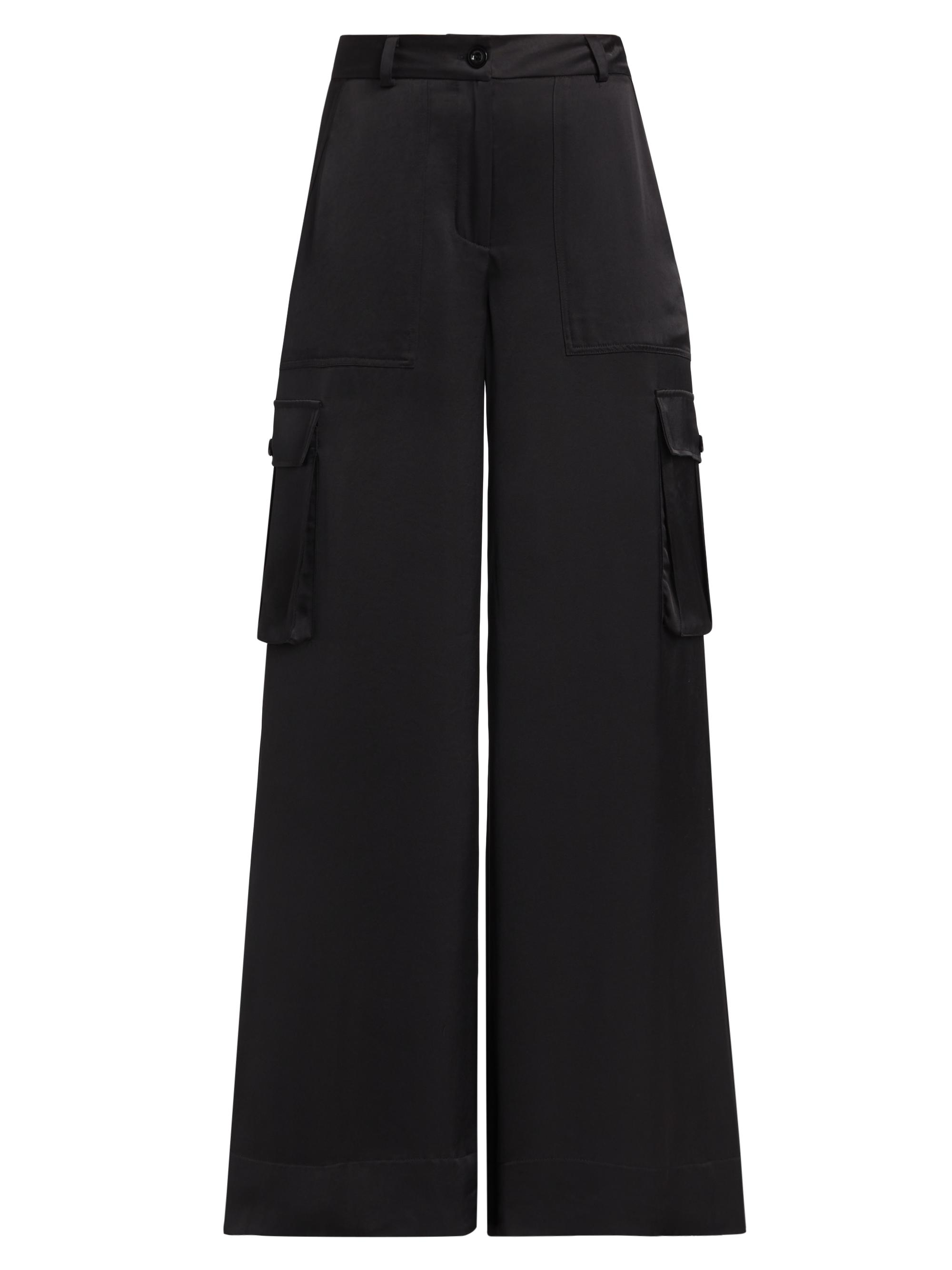 Toccin Women's Maia Satin Cargo Pants - Jet