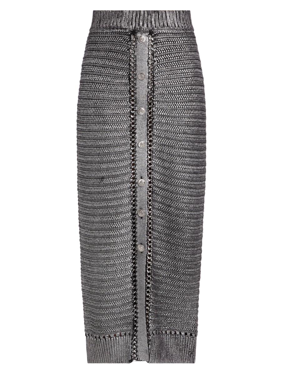 Toccin Tani Metallic Cotton Midi-Skirt | Saks Fifth Avenue