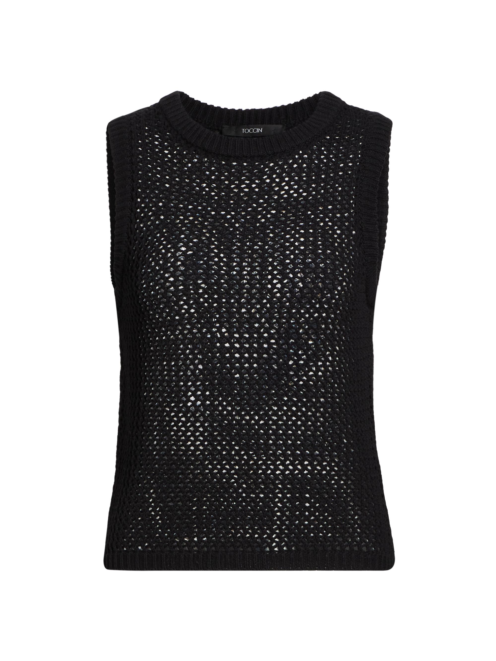 Toccin Women's Estelle Crocheted Cotton Top - Optic