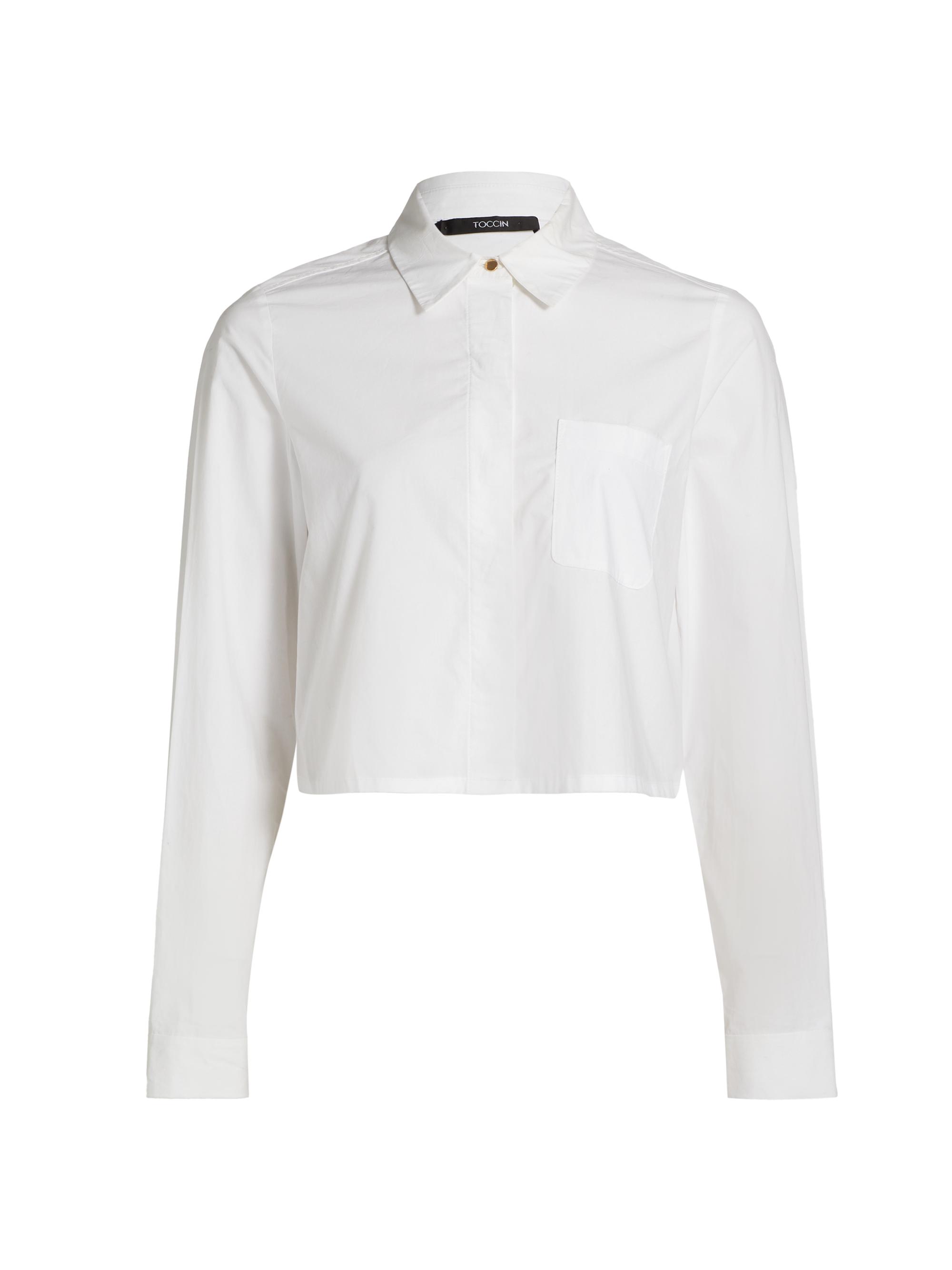 Alice + Olivia Finely Cropped Oversized Shirt | Saks Fifth Avenue