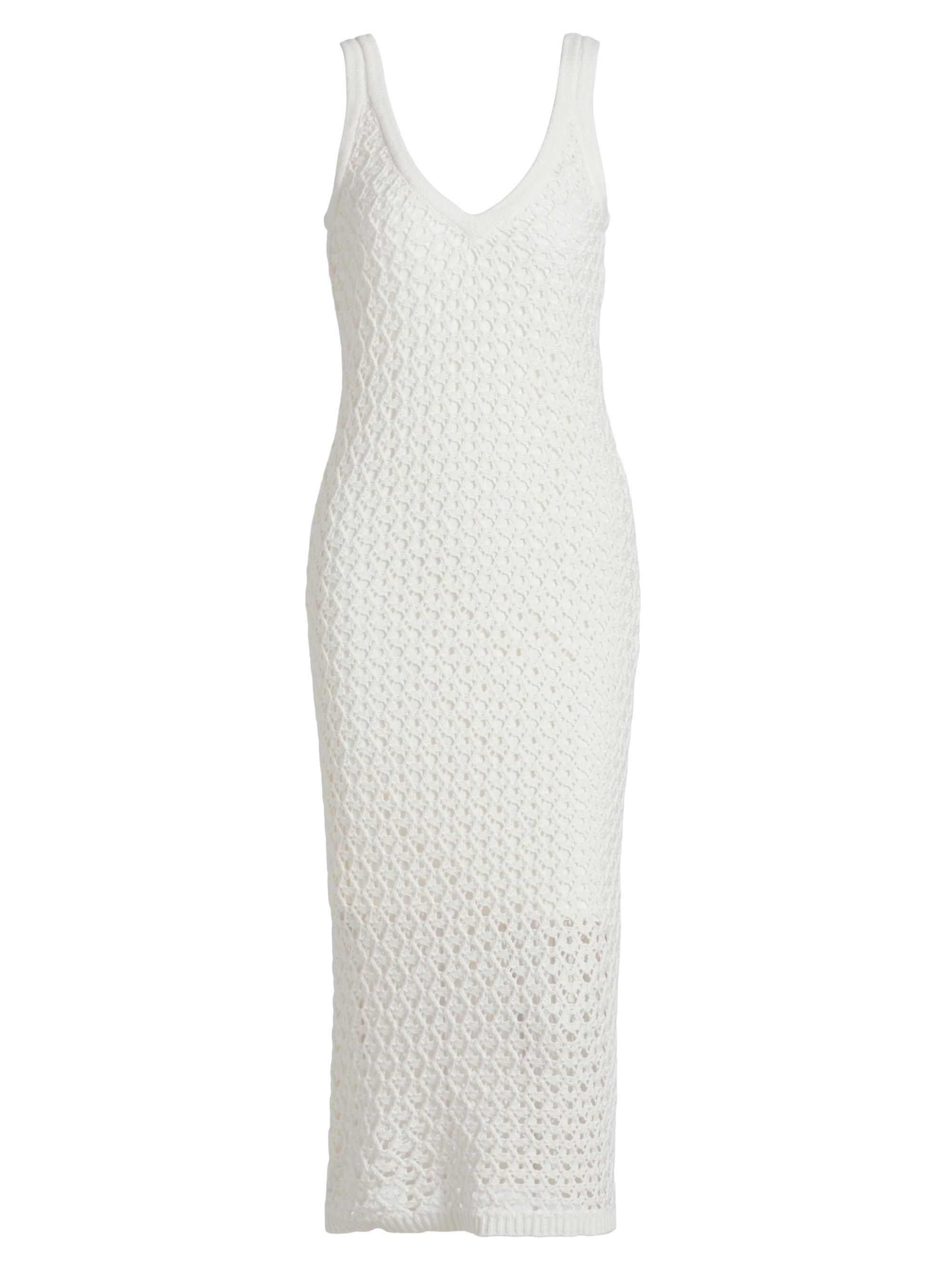 Toccin Women's Kayla Crocheted Cotton Midi-Dress - Optic