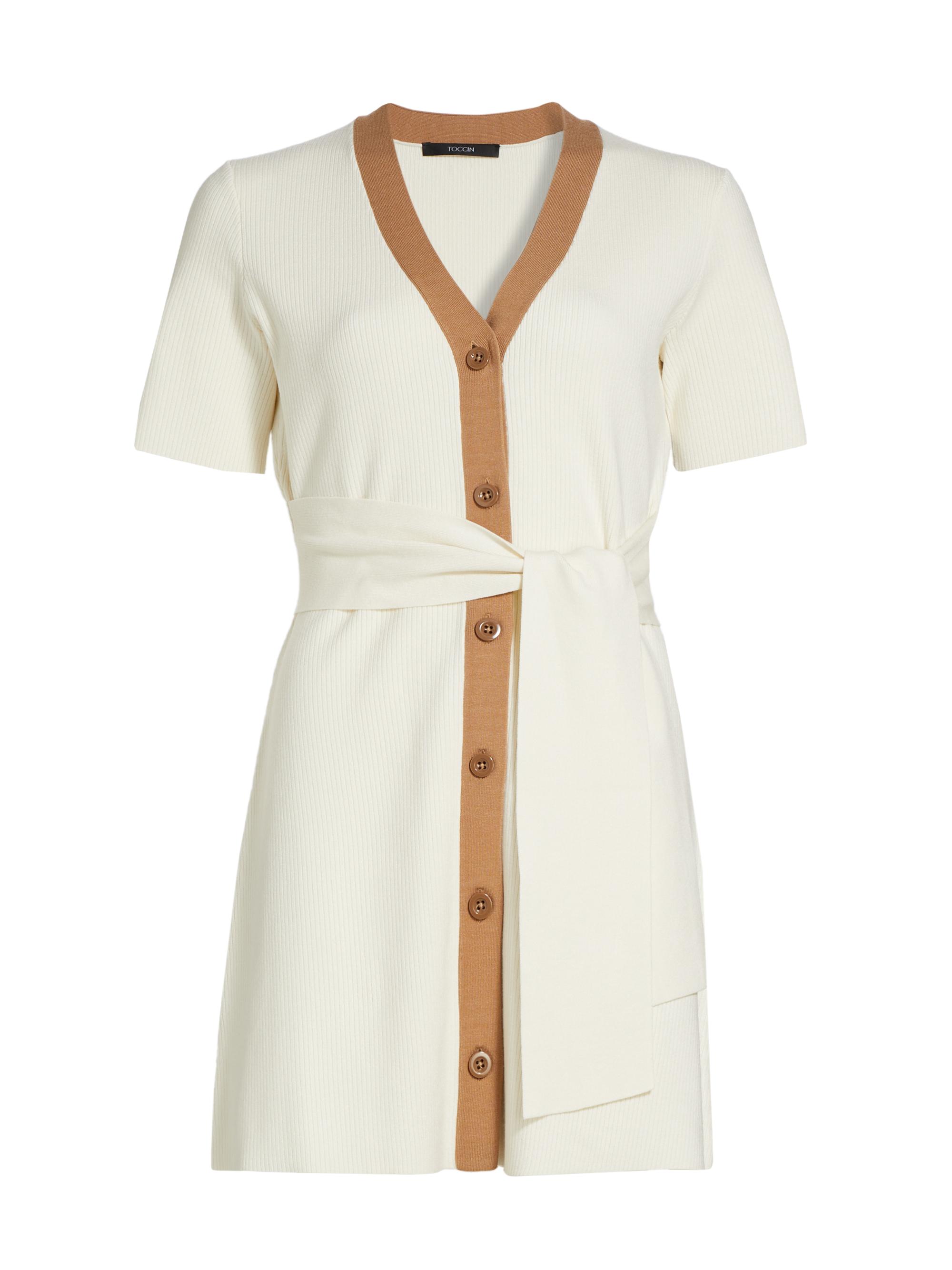 Toccin Women's Devin Knit Tie-Waist Minidress -  Camel