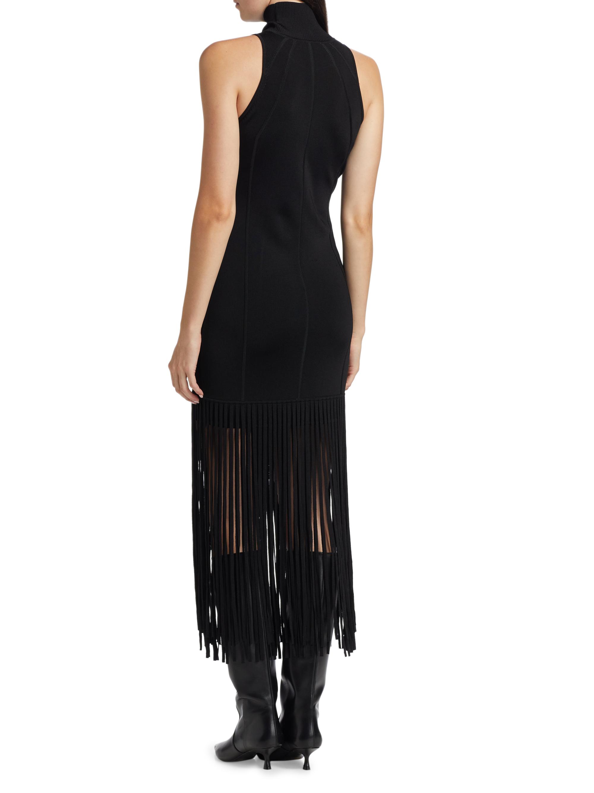 Roxanne Fringe Mini Dress Jet - Toccin main image 0