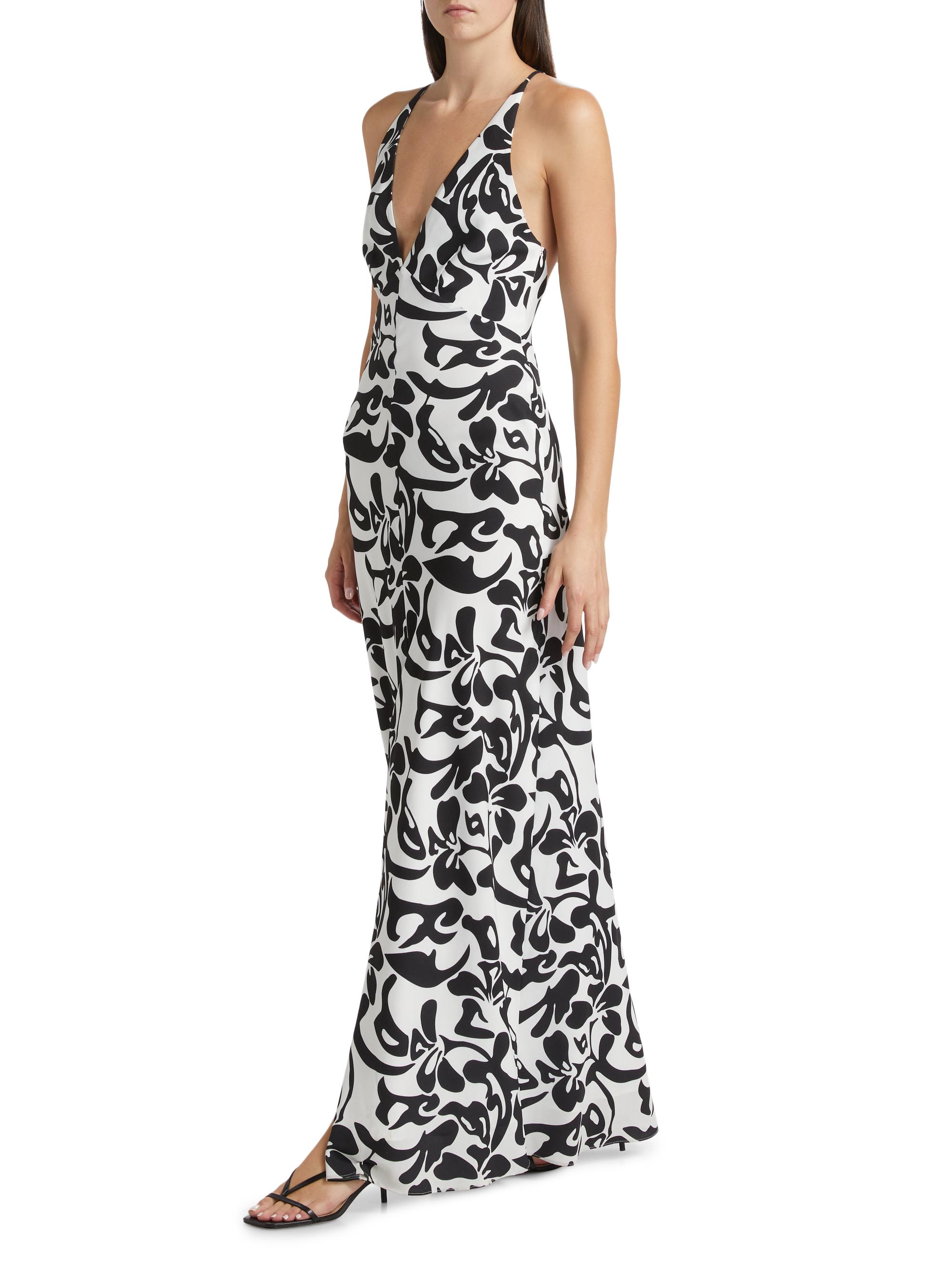 knee length dresses for ladies Aubrey Burnout Maxi Dress Medium / Black main image 1