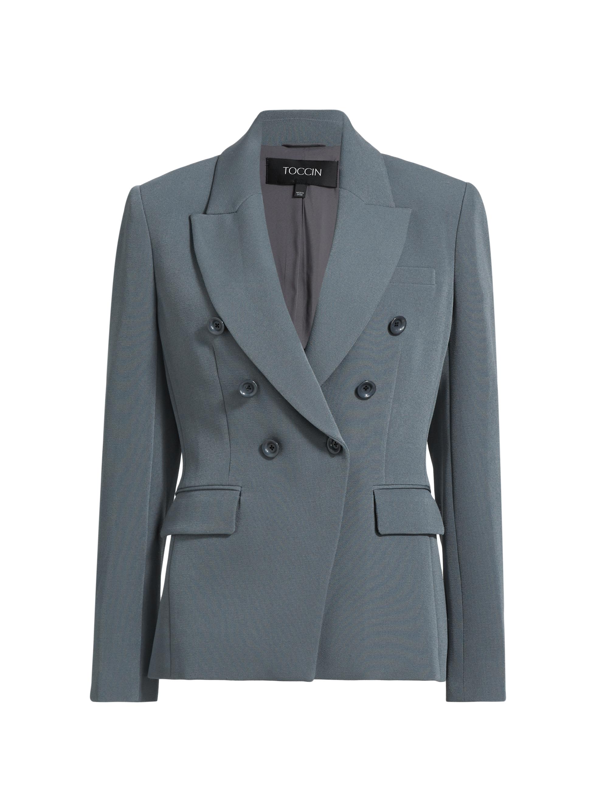 Toccin Women's Kylie Double-Breasted Blazer - Dark Teal