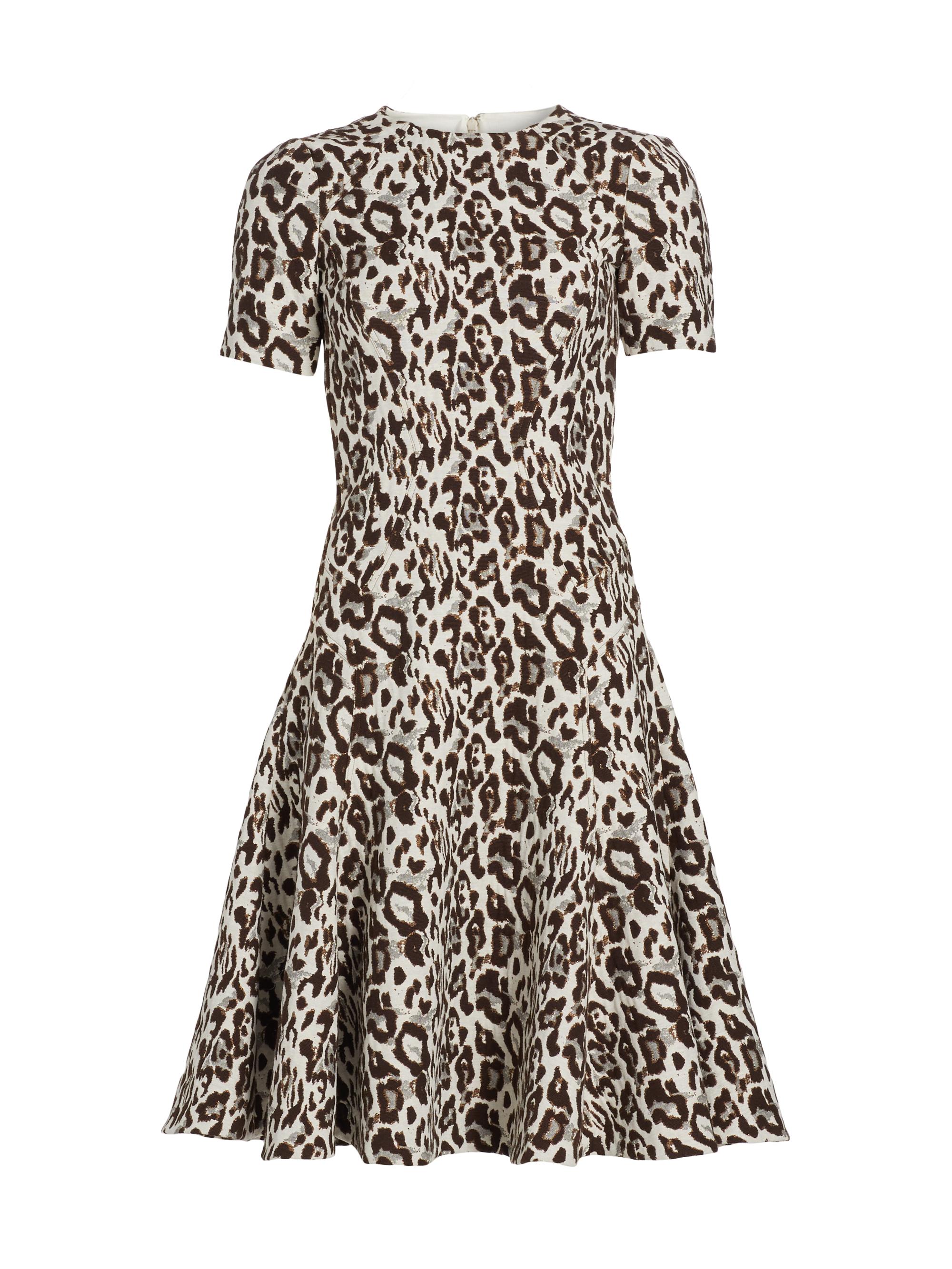Prabal Gurung Women's Leopard Jacquard Fit & Flare Dress - Leopard Multi