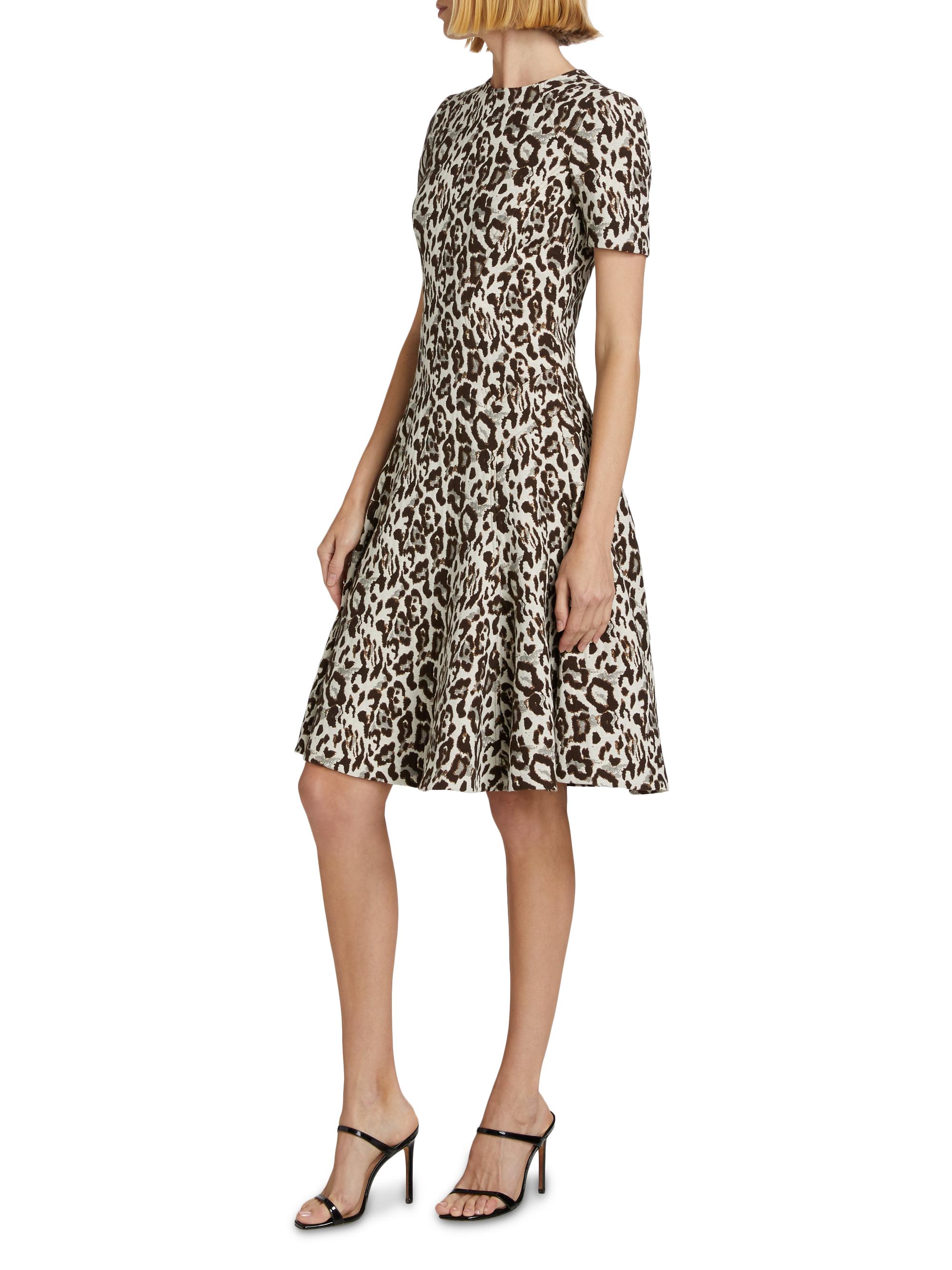 slim fit dress slacks H&M Fit & Flare Leopard Dress-Size Small – Second Bite