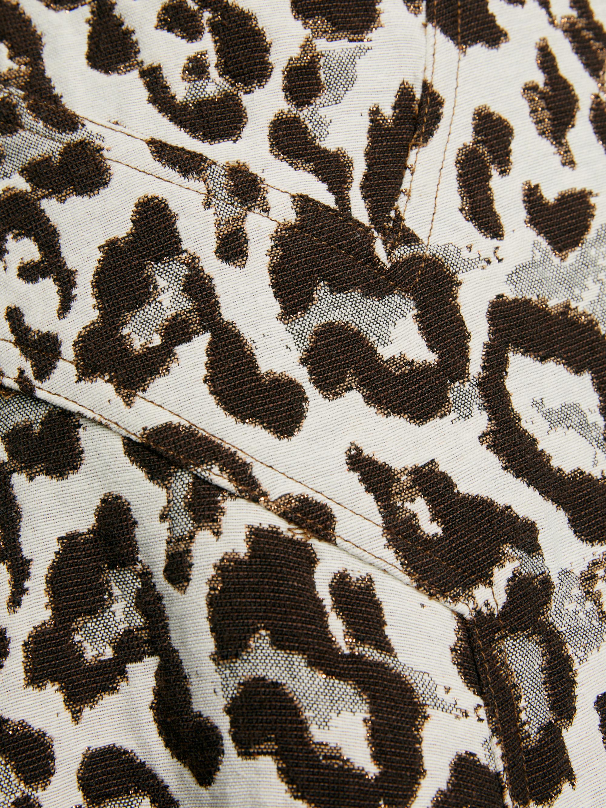 Prabal Gurung Leopard Jacquard Fit & Flare Dress | Saks Fifth Avenue