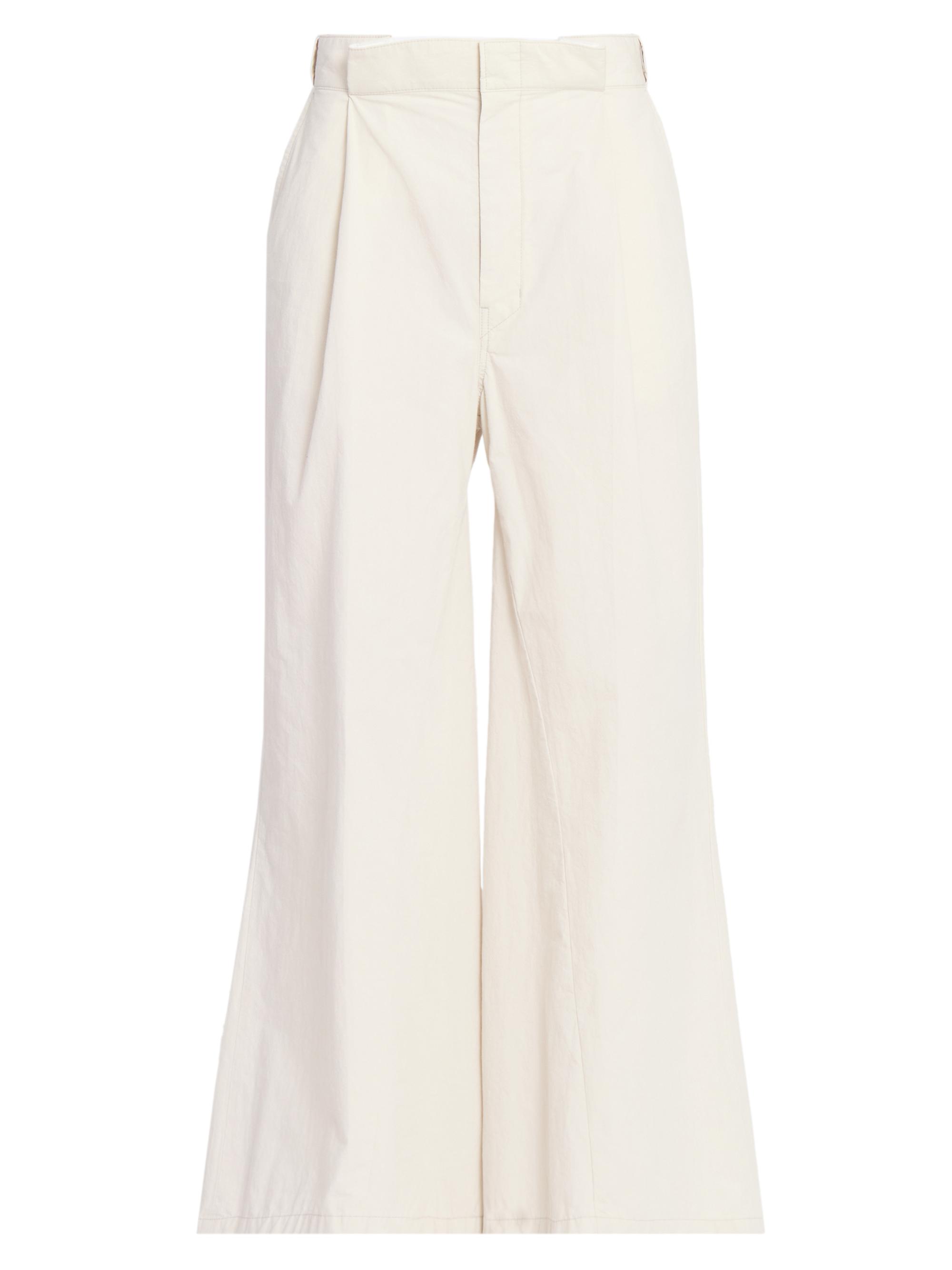 Maison Margiela Women's Pleated Flare Pants - Stone