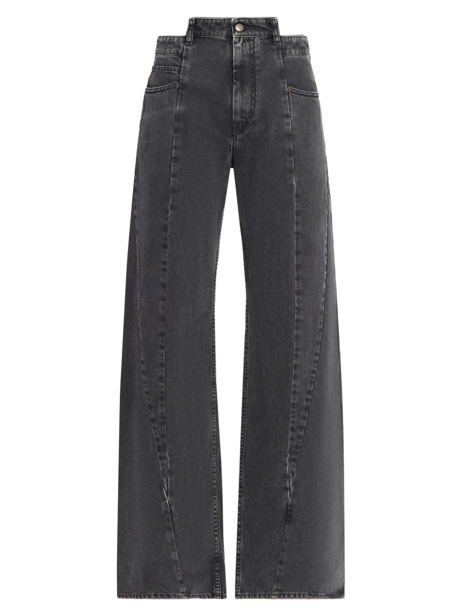 Maison Margiela Cut-Out Wide-Leg Jeans | Saks Fifth Avenue