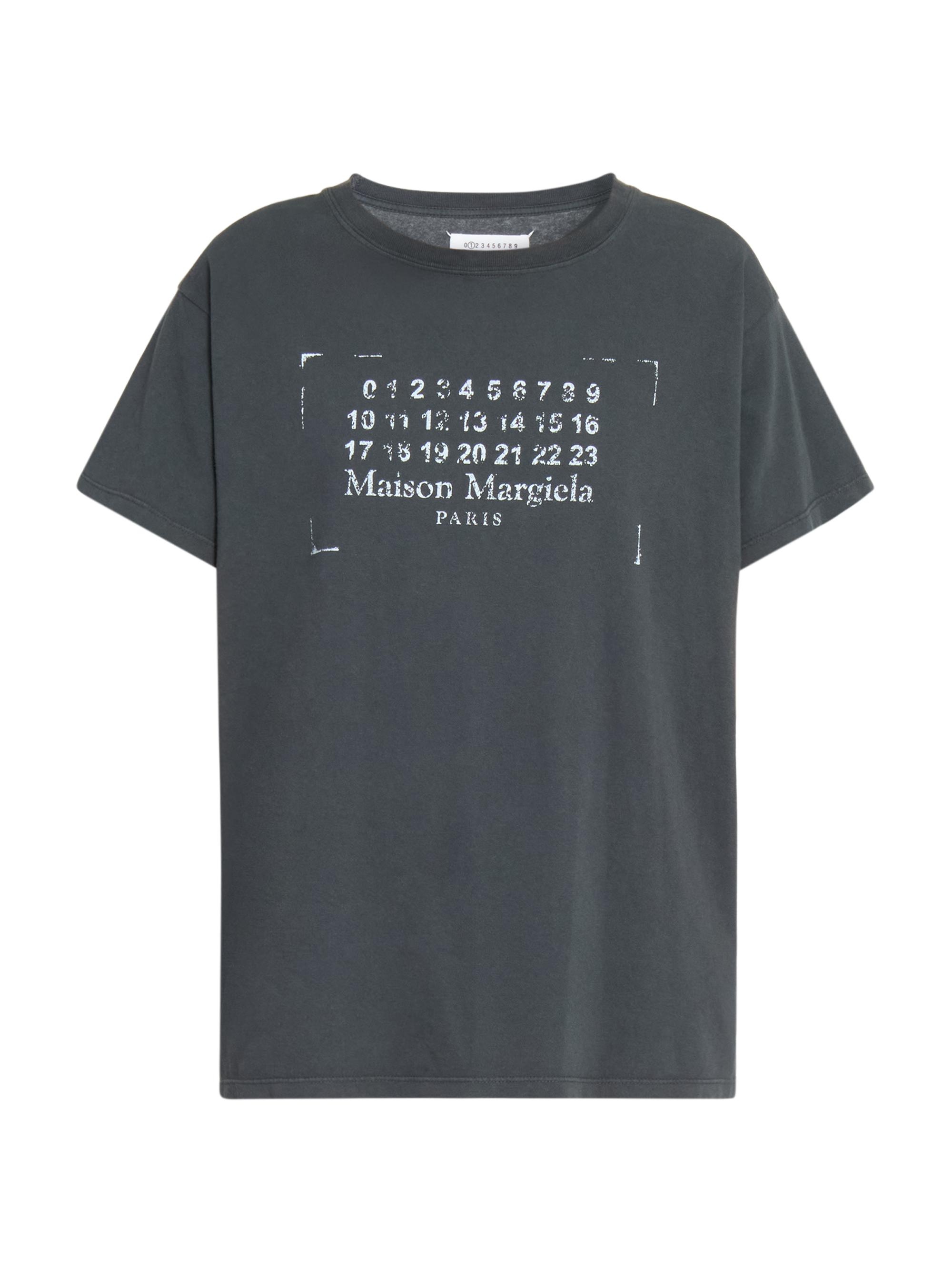 Maison Margiela Women's Ring Spun Jersey Graphic T-Shirt - Washed Black