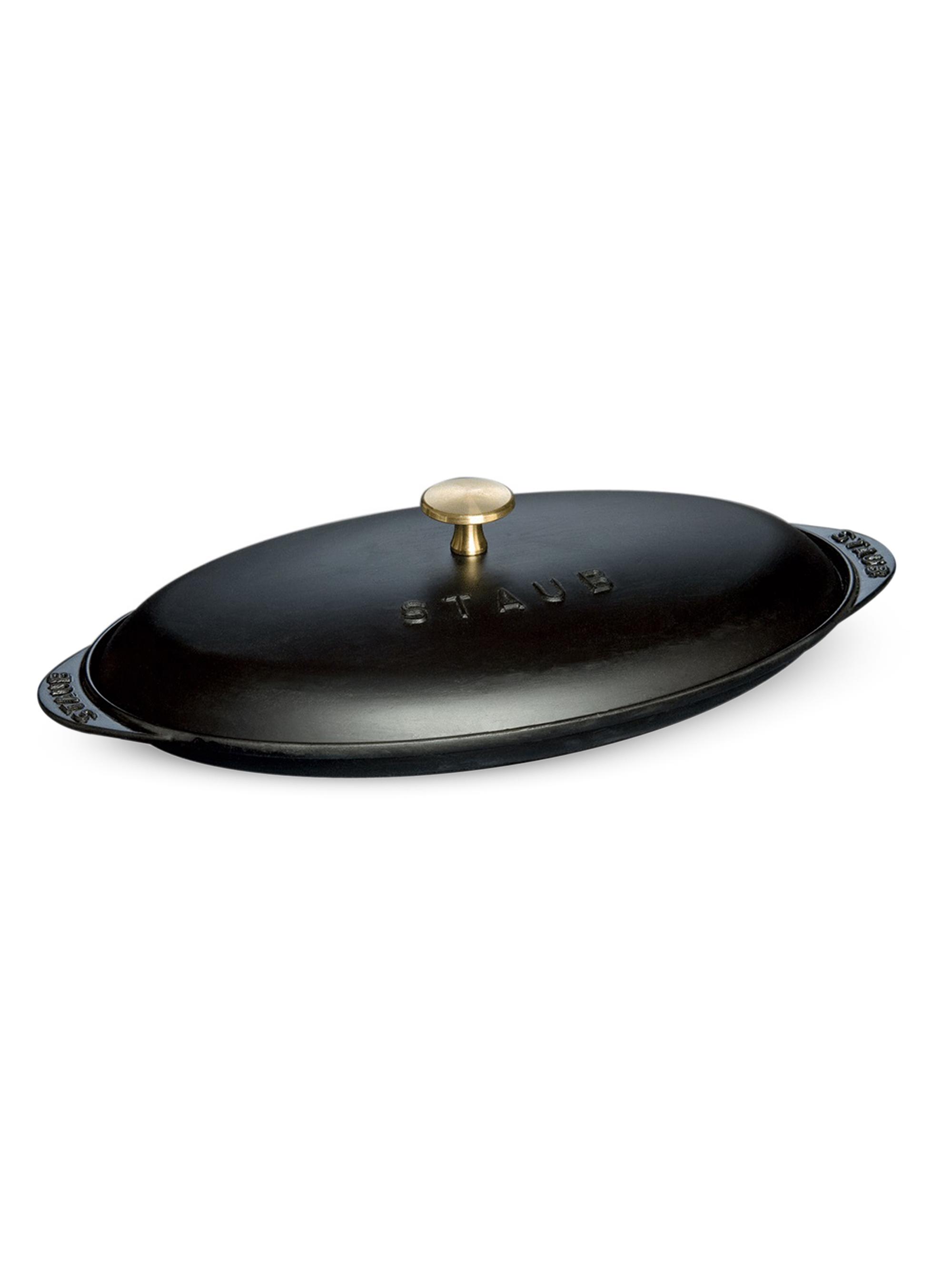 Staub Cast Iron 14.5''x 8''Covered Fish Pan - Matte Black