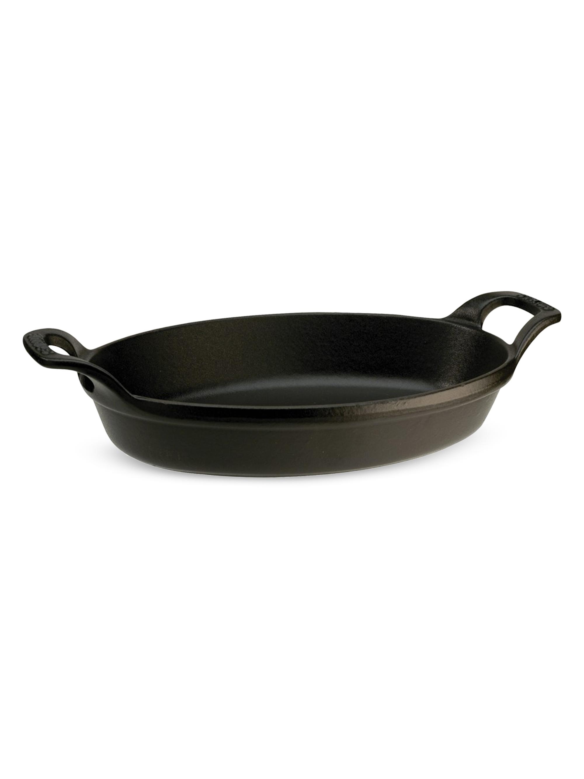 Staub Cast Iron 11''x 8''Oval Baking Dish - Matte Black