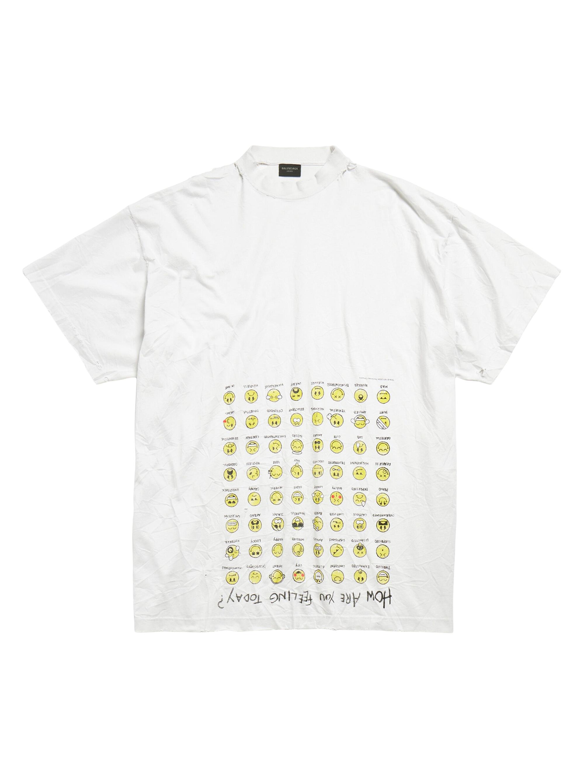 Balenciaga Women's How Are You Feeling Today Oversized T-Shirt - White