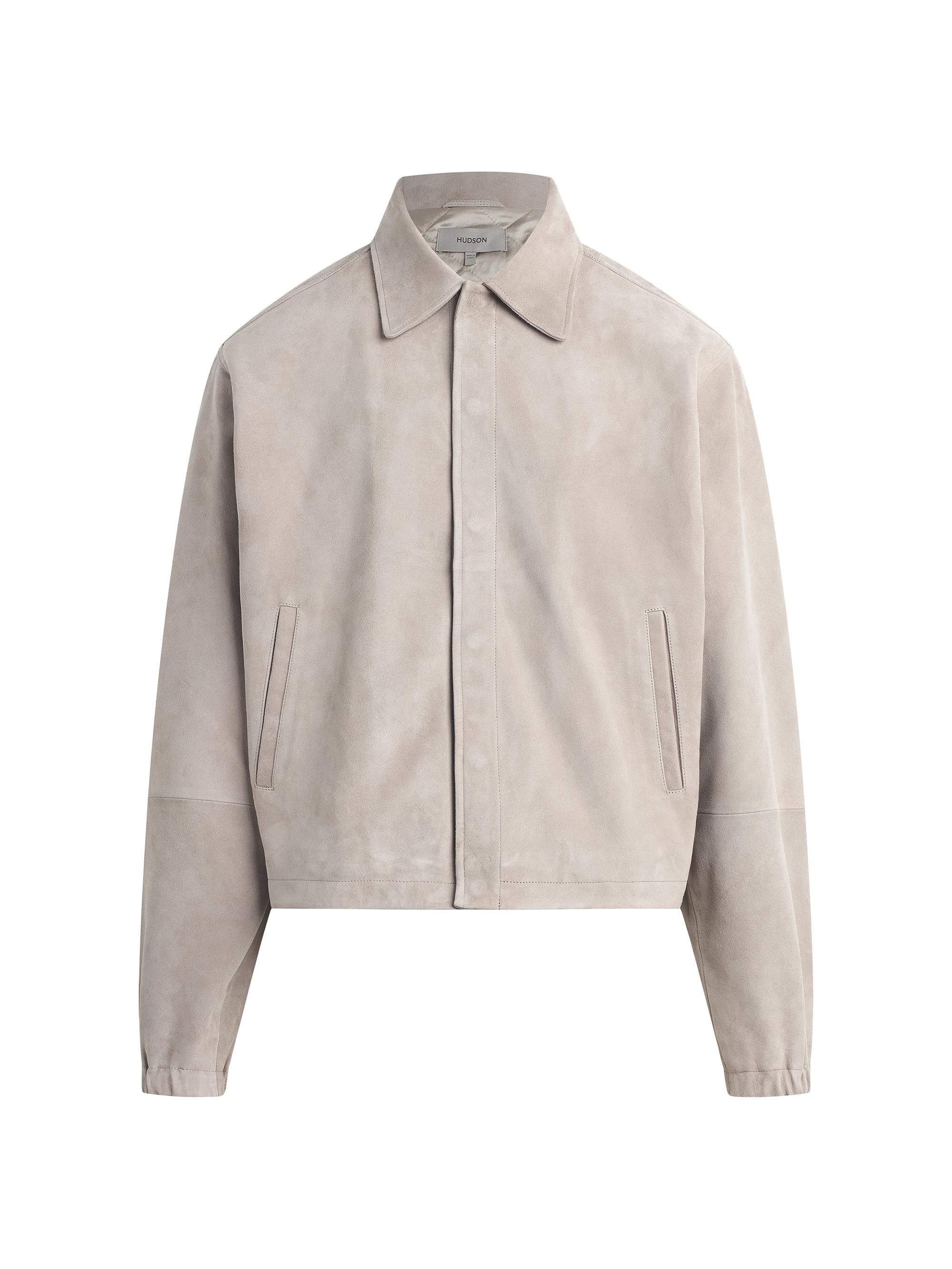 Hudson Jeans Men's Coach Suede Shirt Jacket - Suede Birch
