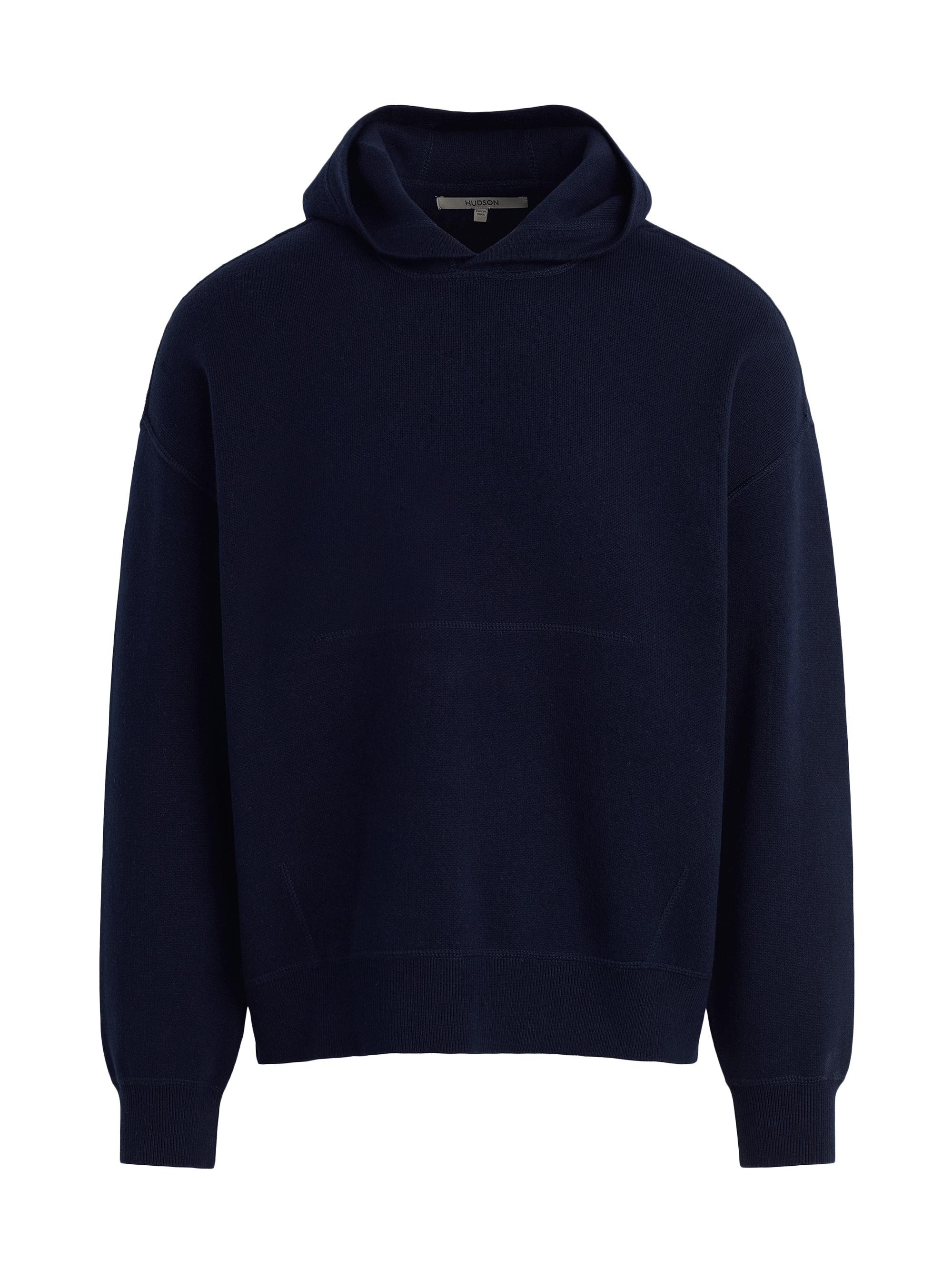 Hudson Jeans Men's Cotton & Cashmere Knit Hoodie - Dark Navy