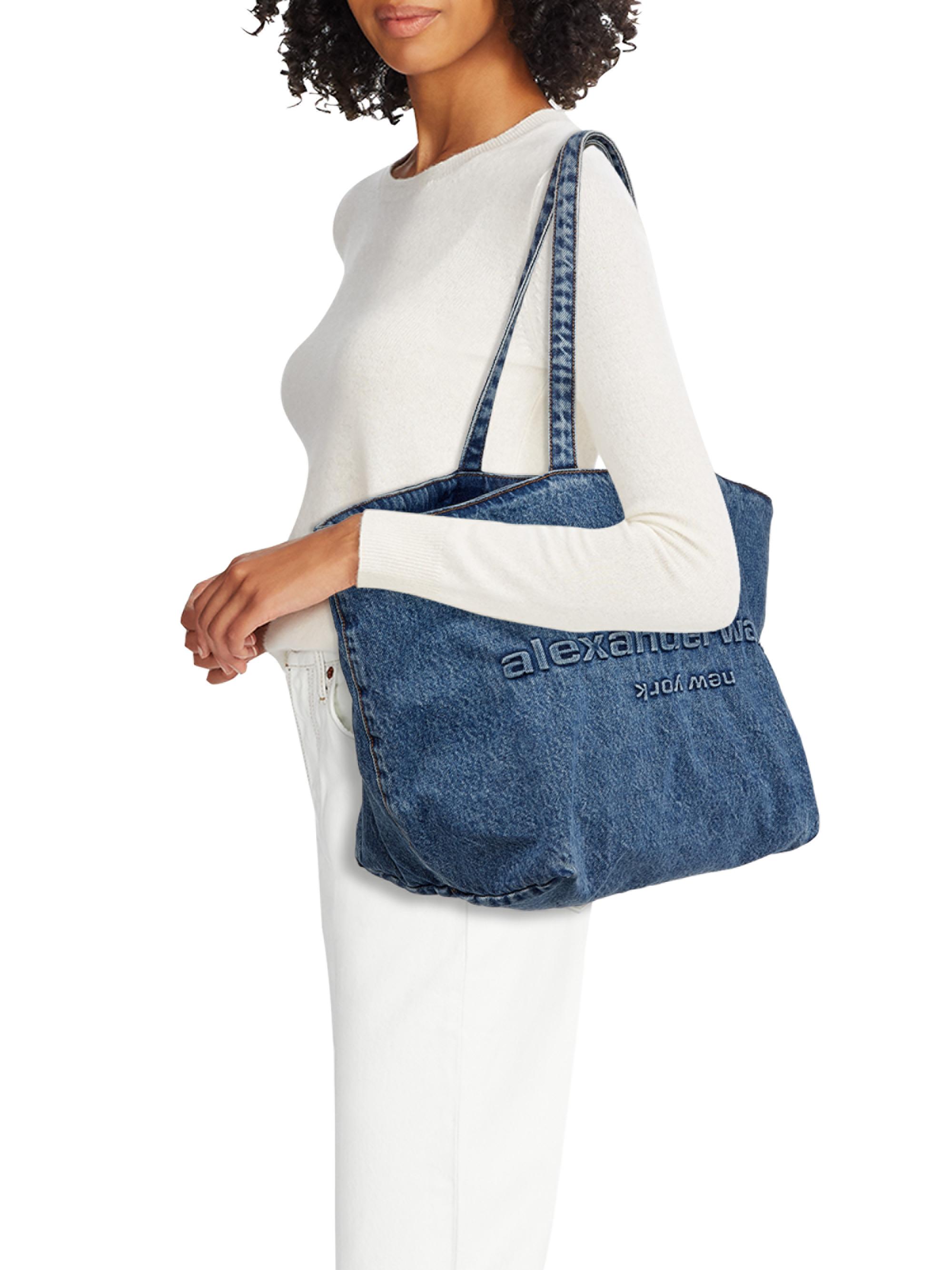 バッグ YMC YOU MUST CREATE WASH DENIM TOTE YMC Tote Bag - Washed Indigo - PBWAA-40