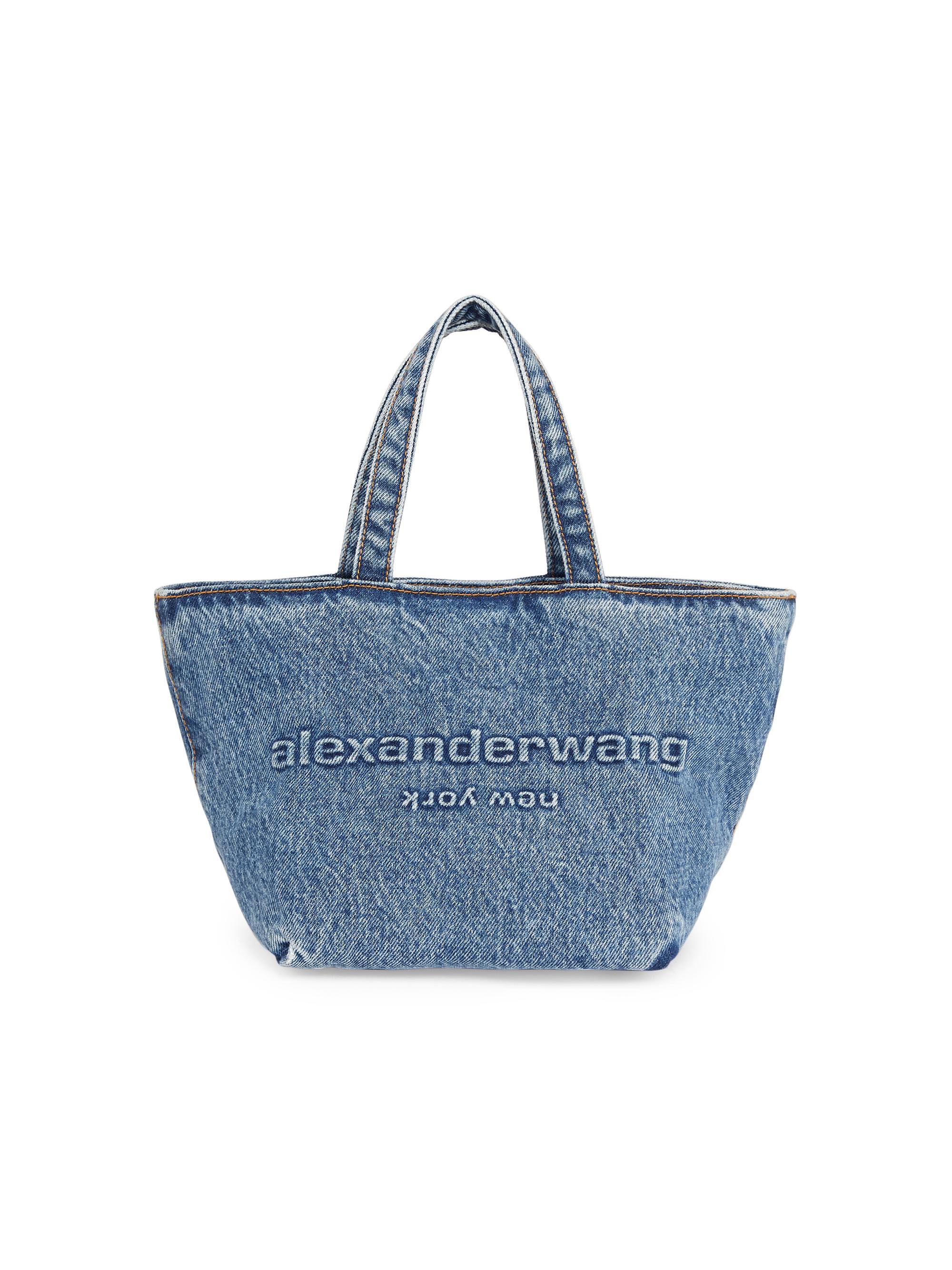 Alexander Wang Small Punch Logo Denim Tote Bag | Saks Fifth Avenue