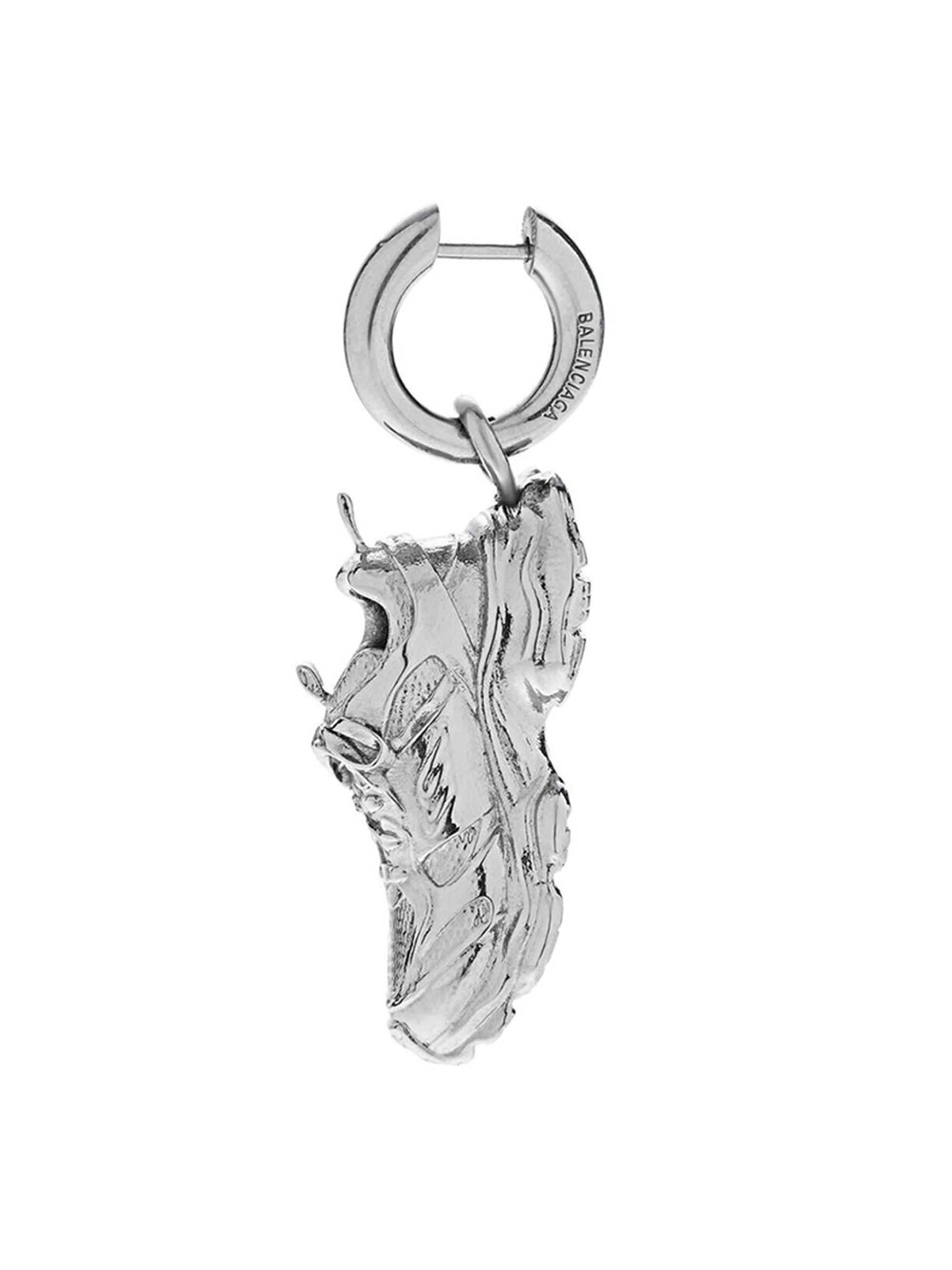 Balenciaga Men's Keyholder Cargo Earring - Silver