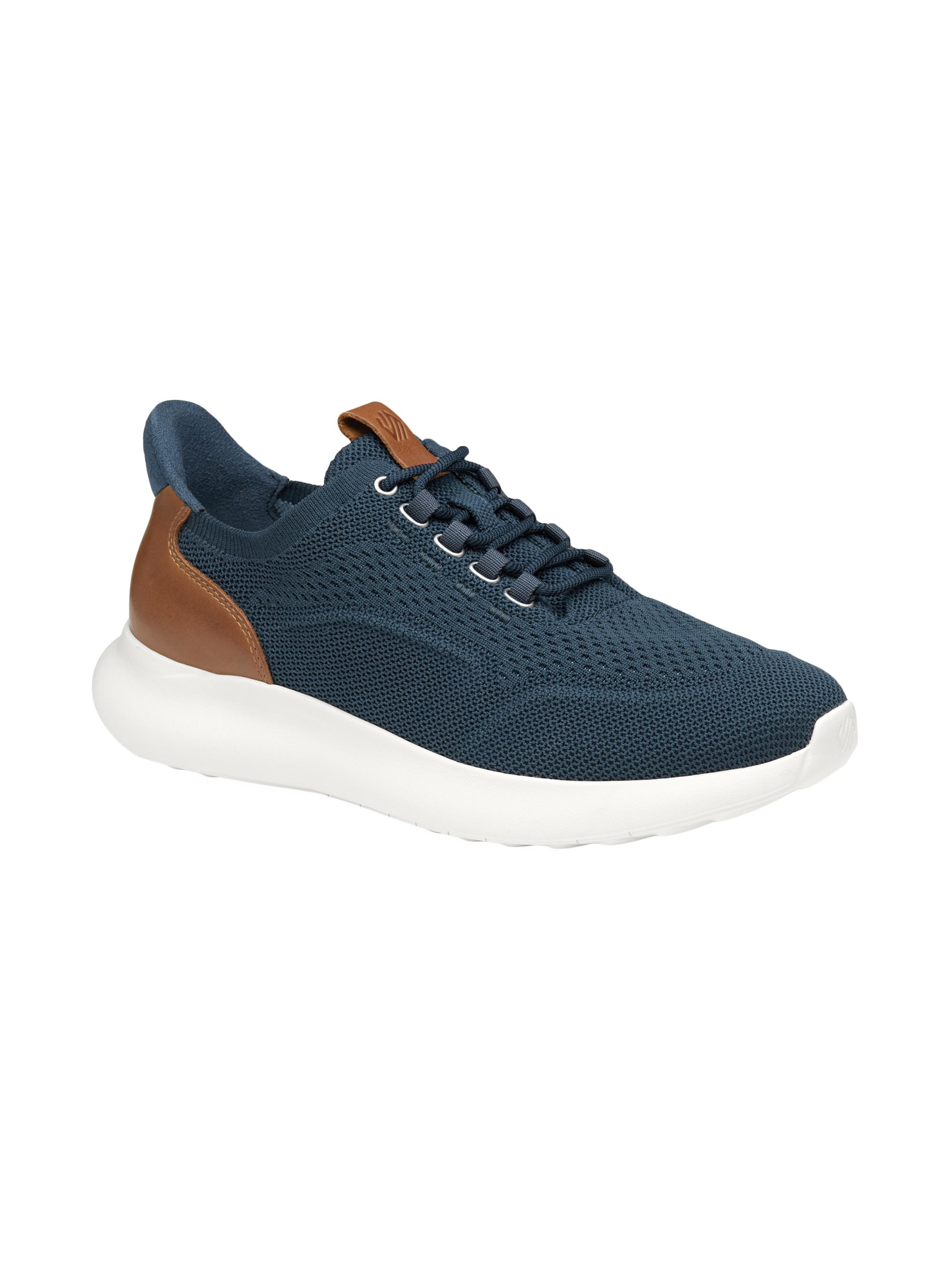 Johnston & Murphy Men's Amherst 2.0 Plain-Toe Knit Sneakers - Navy Knit