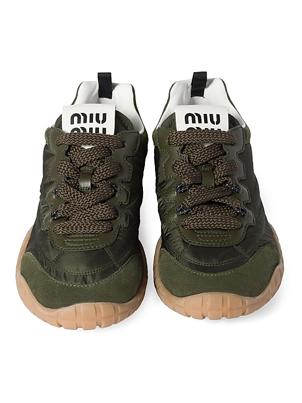 Shop Miu Miu Nylon & Suede Lace-Up Sneakers | Saks Fifth Avenue Shop Miu Miu Nylon & Suede Lace-Up Sneakers | Saks Fifth Avenue