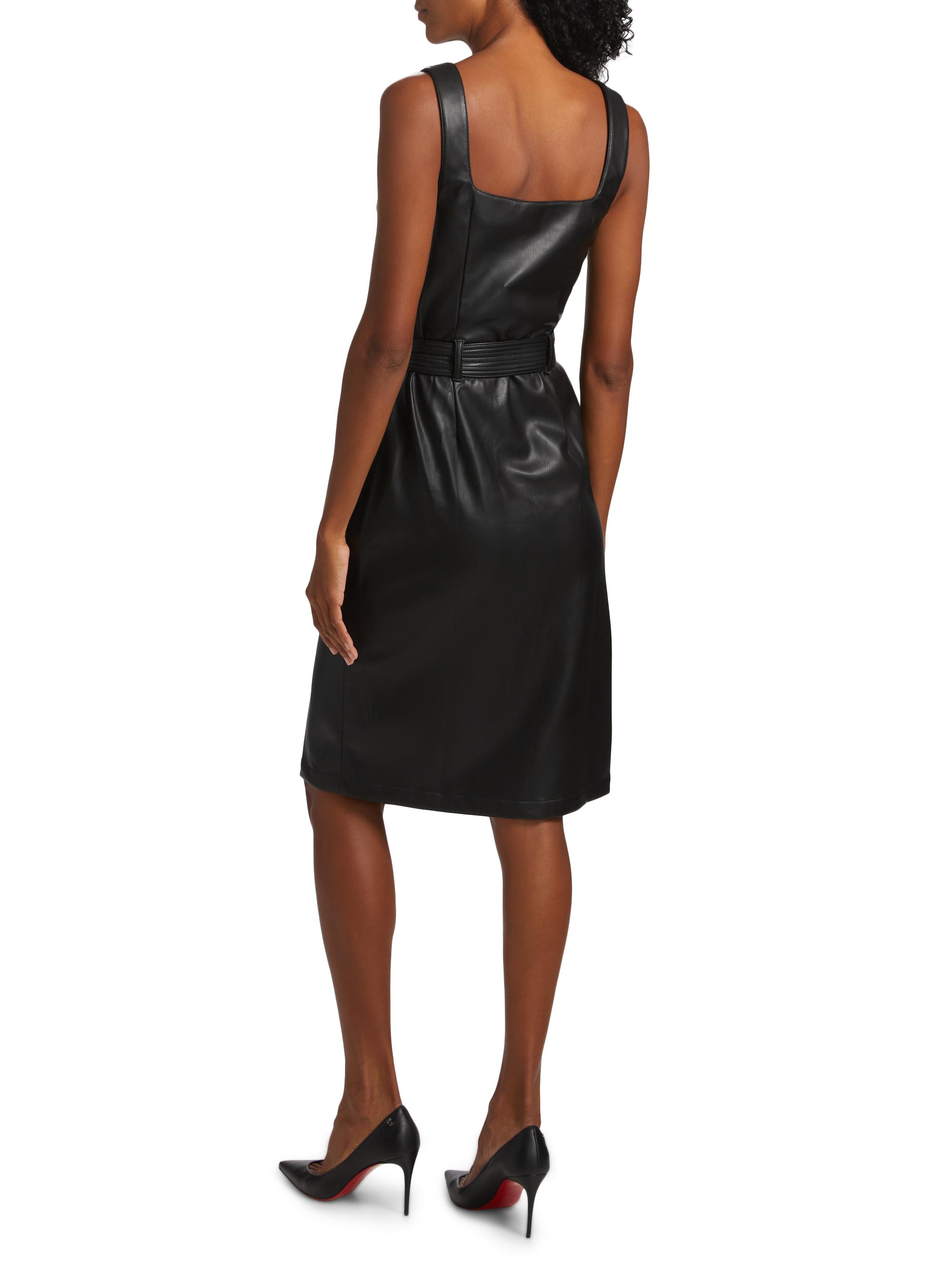 slim fit dress slacks Plus Size Noir Ruffle Romance- Black 2X / Black at Curvy Sense main image 0