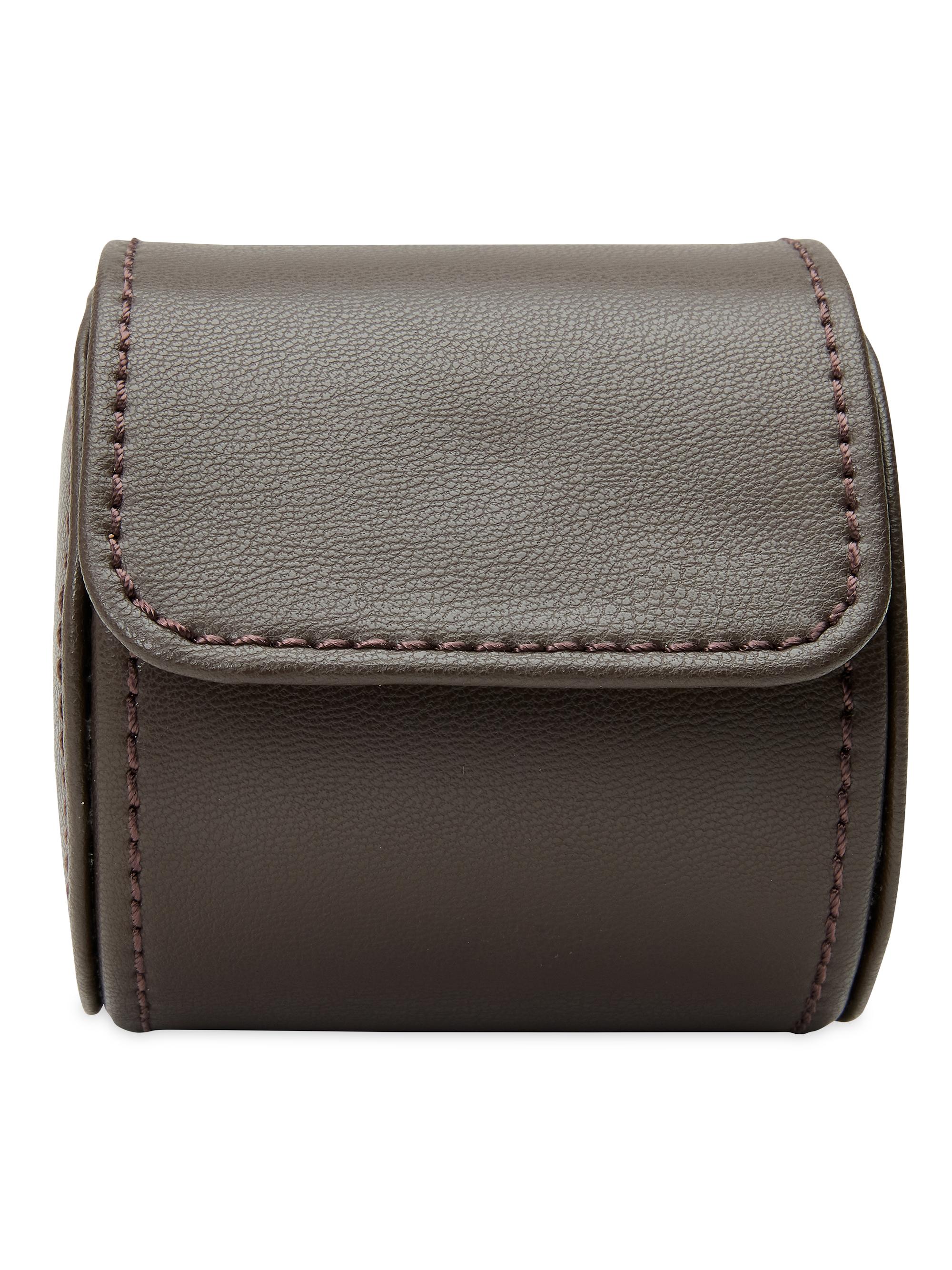 Wolf Earth Single Watch Roll - Coffee