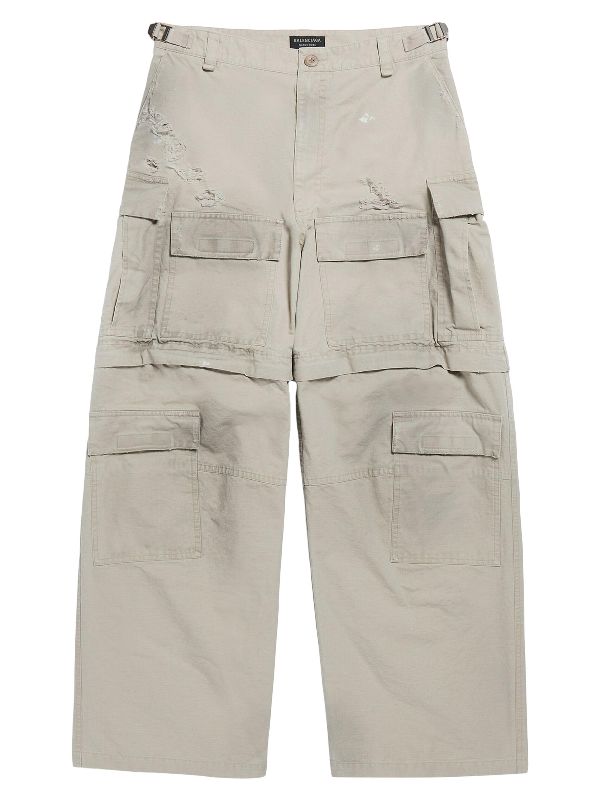 Balenciaga Men's Large Cargo Pants - Beige