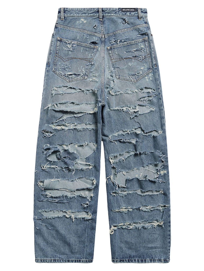 Shop Balenciaga Unisex Super Destroyed Baggy Jeans | Saks Shop Balenciaga Unisex Super Destroyed Baggy Jeans | Saks