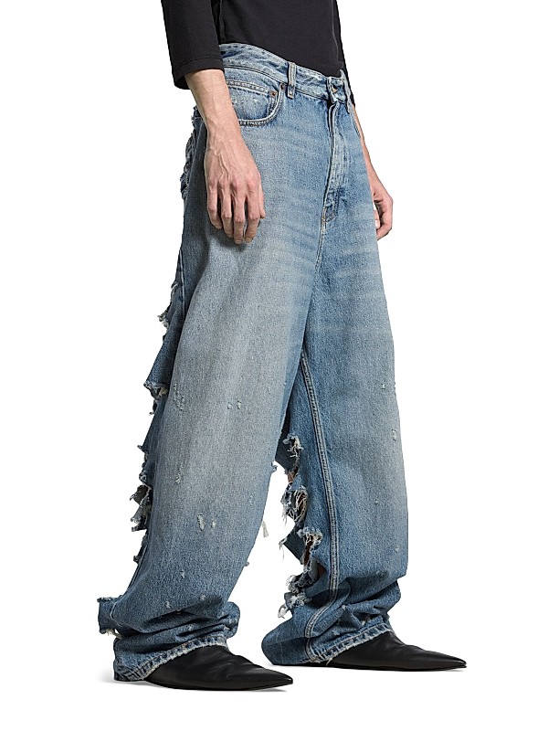Shop Balenciaga Unisex Super Destroyed Baggy Jeans | Saks Shop Balenciaga Unisex Super Destroyed Baggy Jeans | Saks
