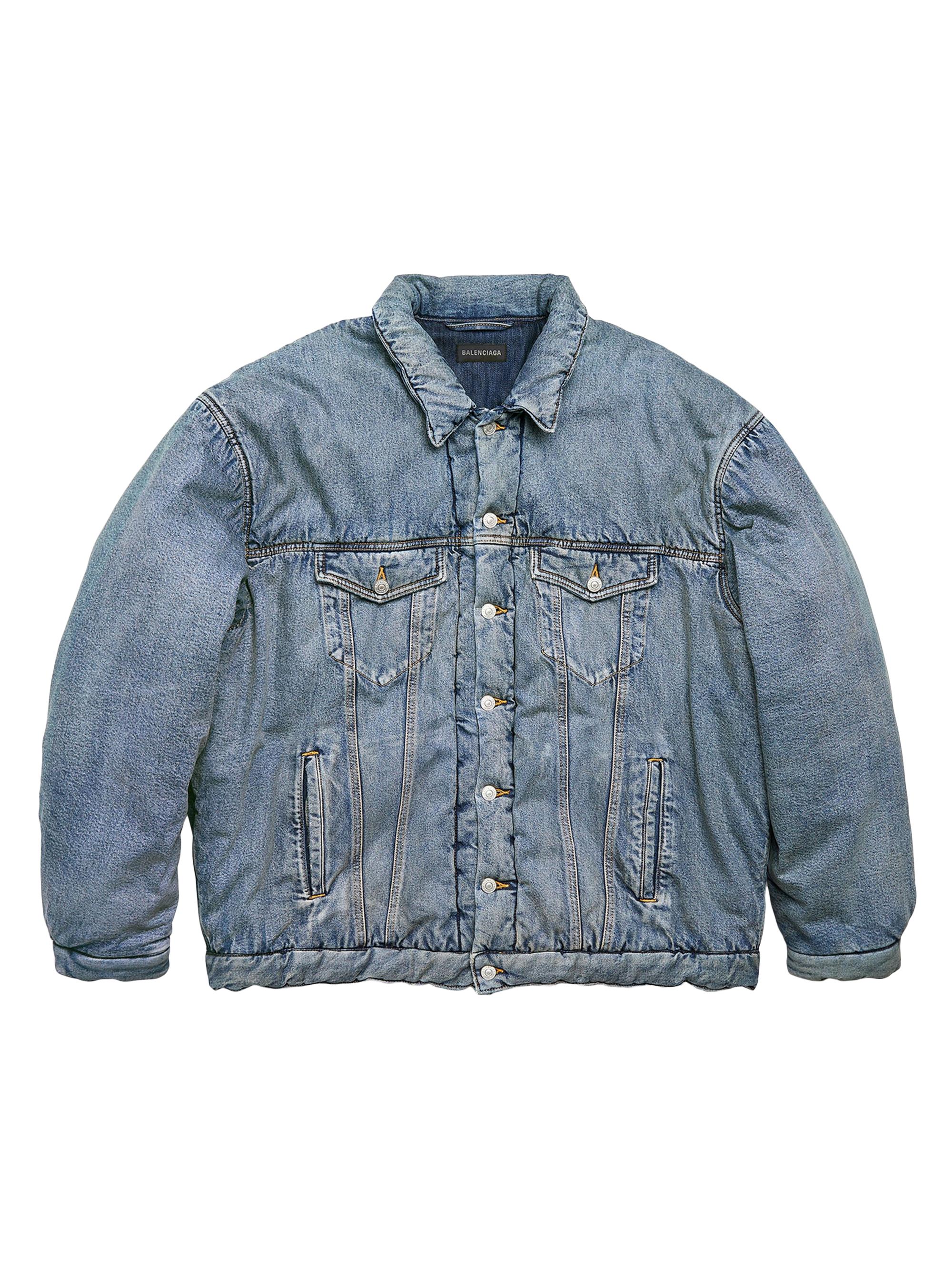 Balenciaga Men's Padded Jacket - Light Blue