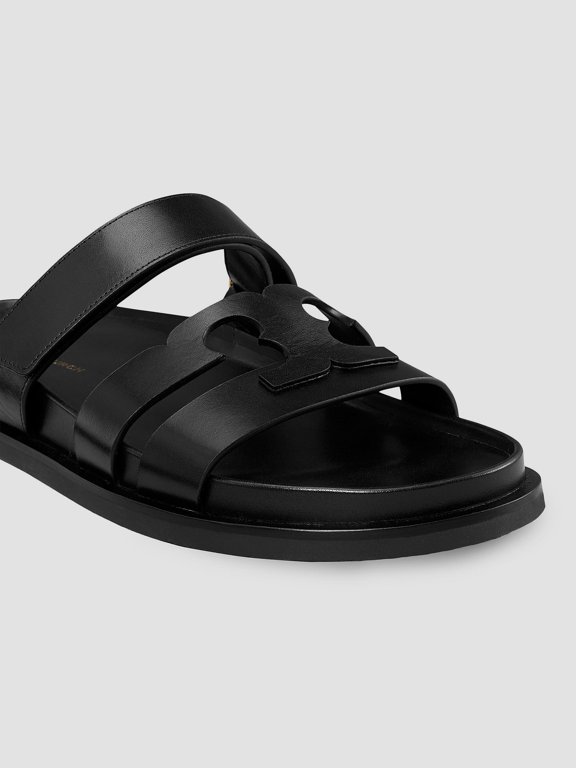 Tory Burch Ines Logo-Detailed Leather Slide Sandals | Saks  display picture 2