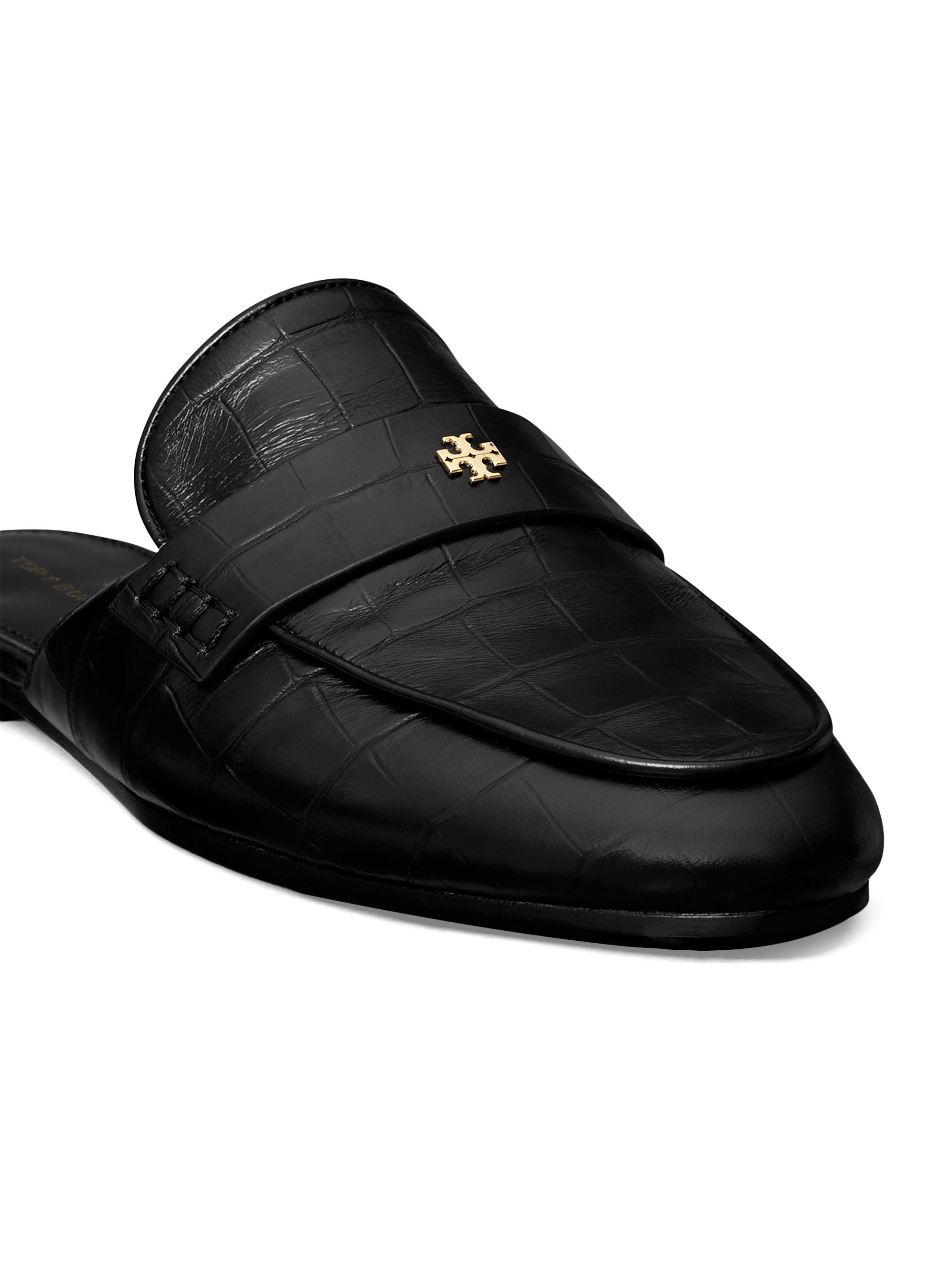 ☆11.30までセール中☆  TORY BURCH ローファー Tory Burch Crocodile-Embossed Leather Backless Loafers | Saks