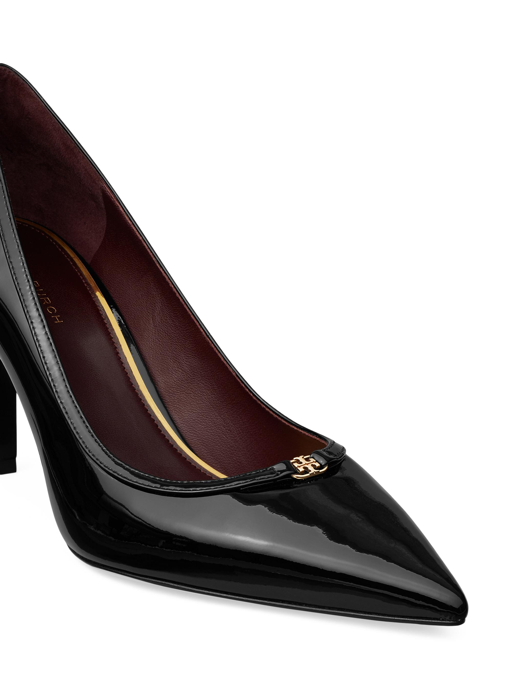 Tory Burch Double T Buckle 80MM Leather Pumps | Saks Fifth Avenue