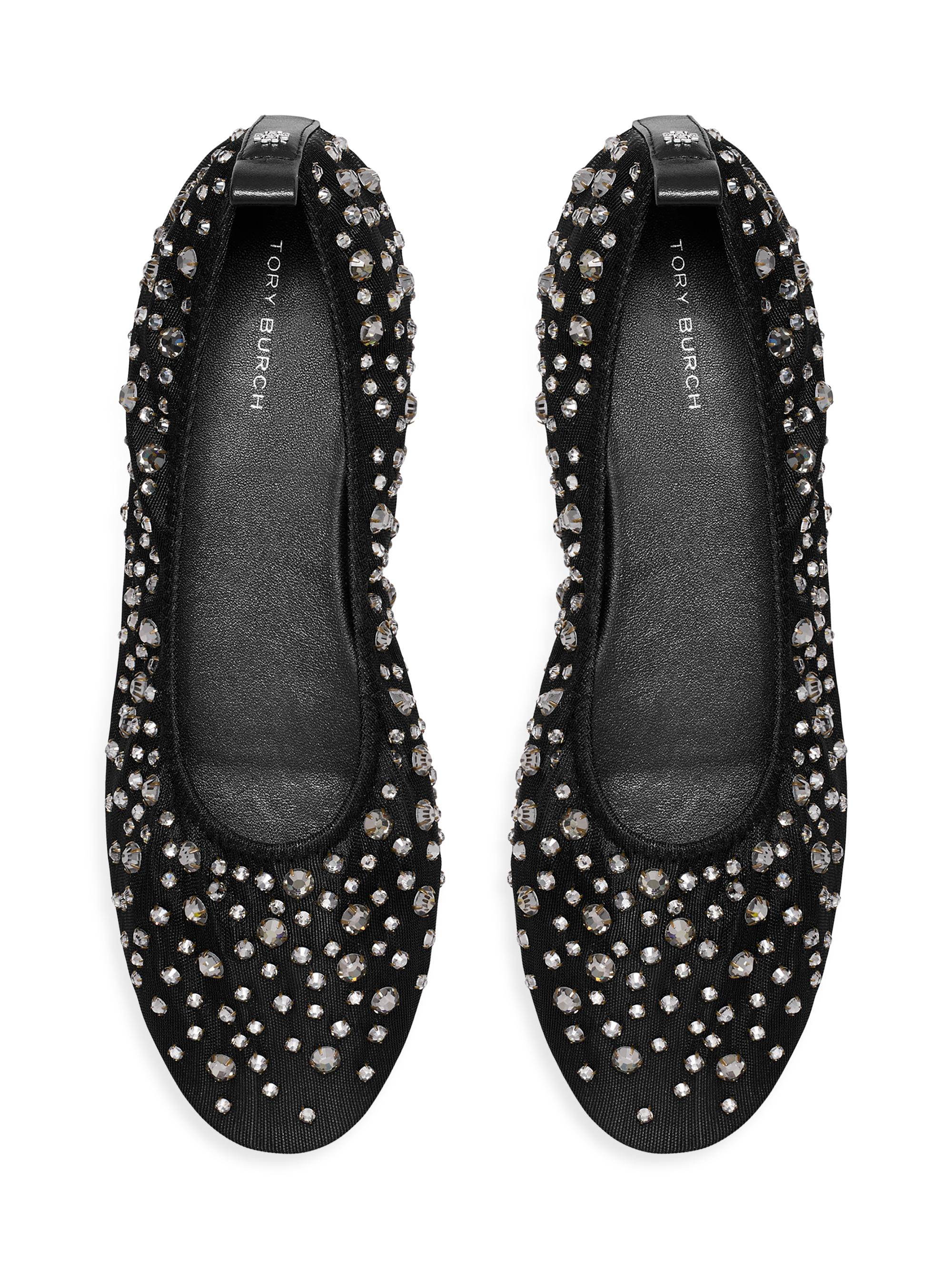 Tory Burch Crystal-Embellished Ballet Flats Saks Fifth Avenue