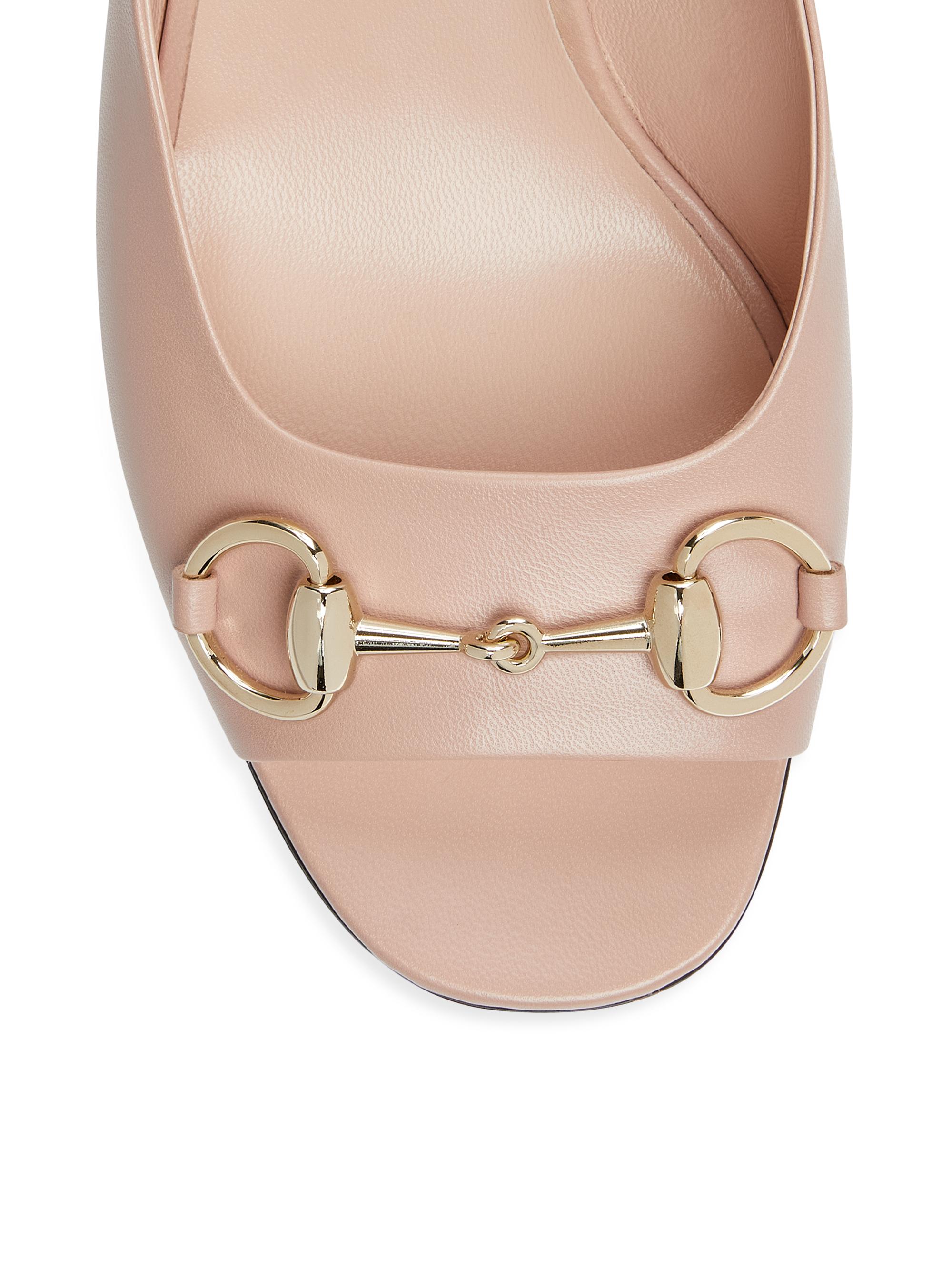 Gucci Lady Horsebit Leather Sandals | Saks Fifth Avenue