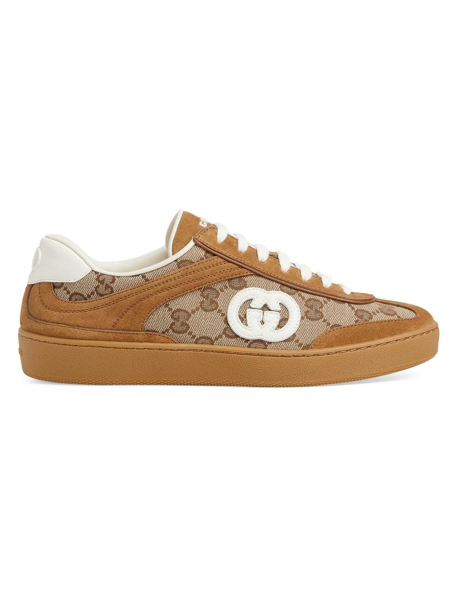 スニーカー Gucci Ivory Fabric And Suede Sneakers s-l400.jpg
