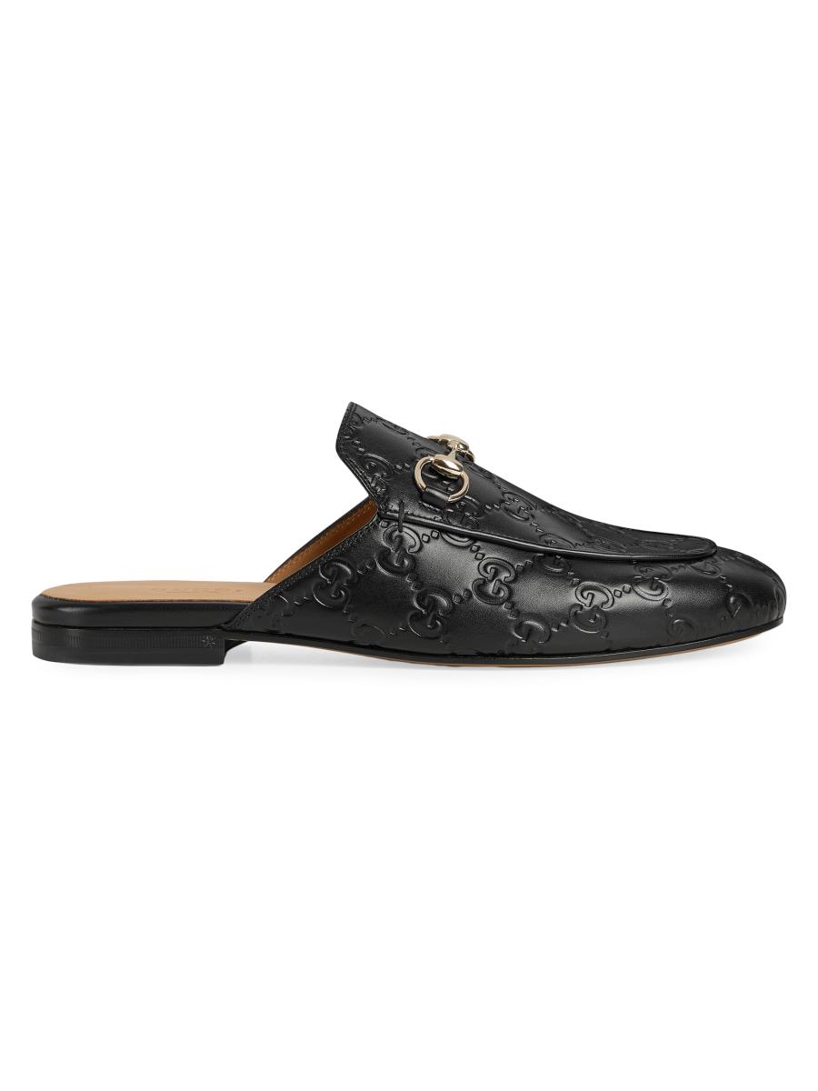 Princetown Horsebit ミュール Gucci Princetown Horsebit GG Leather Slip-On Loafers | Saks
