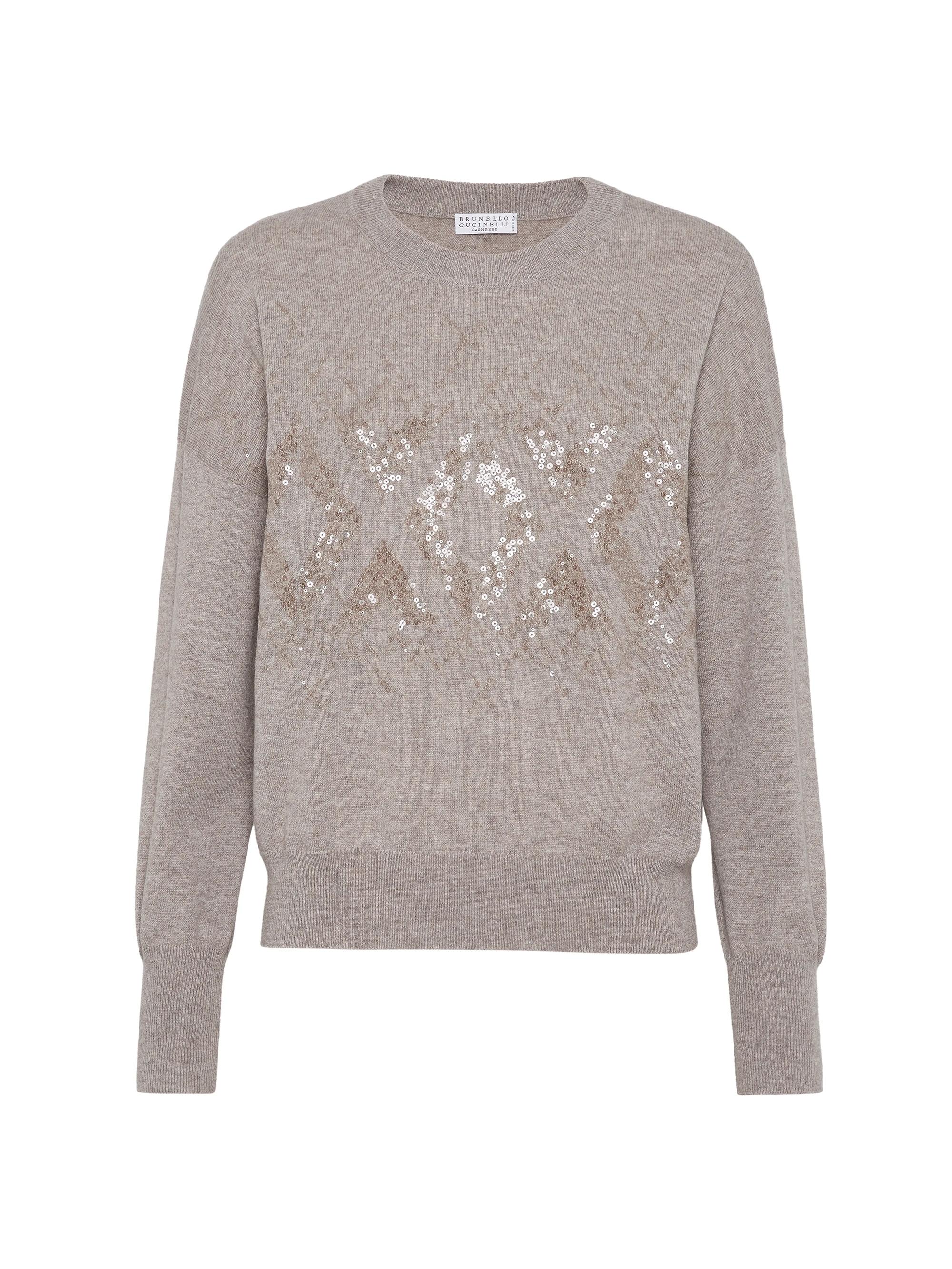 Brunello Cucinelli Women's Virgin Wool, Cashmere and Silk Sweater - Cool Beige