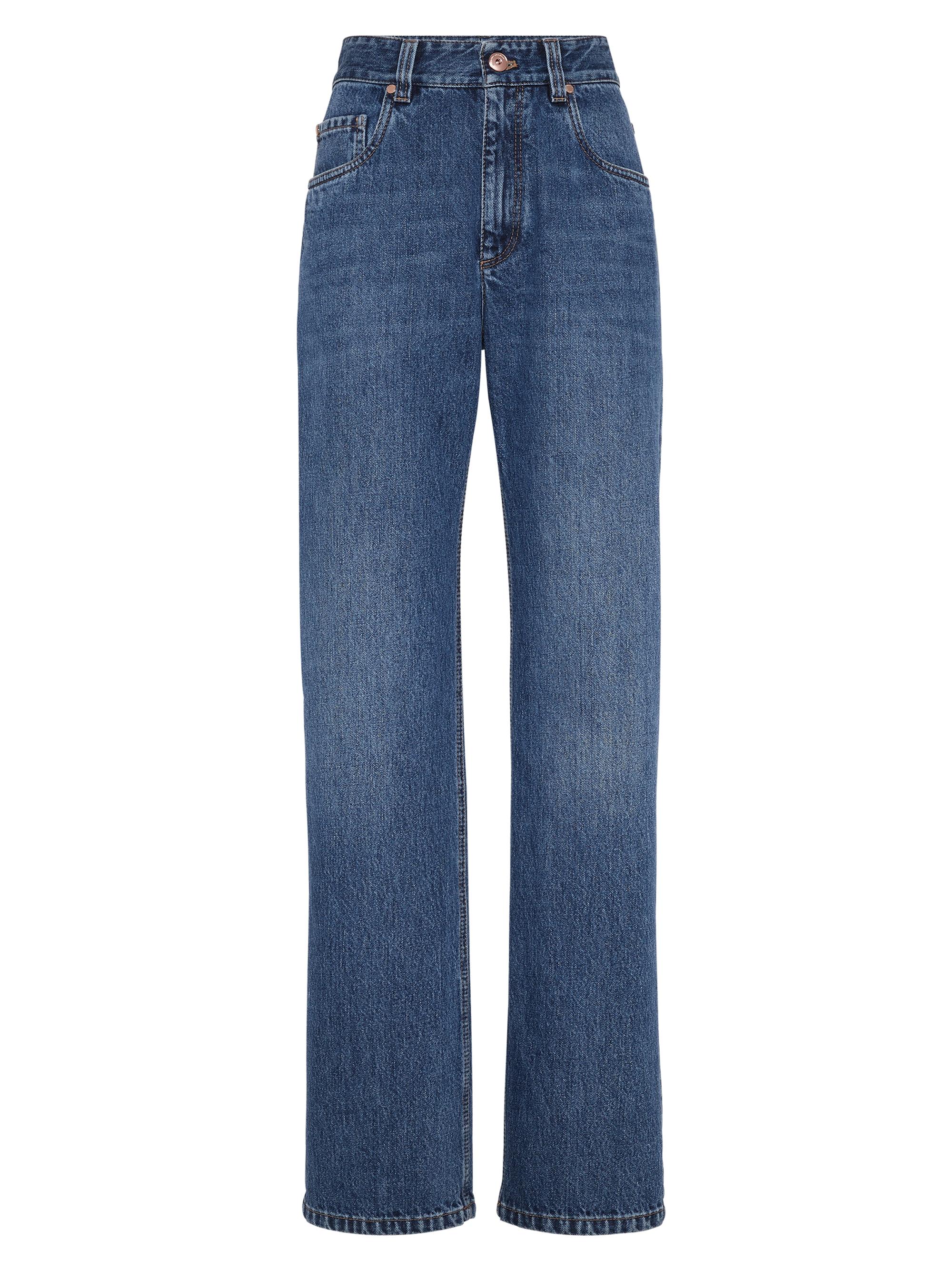 Brunello Cucinelli Women's Authentic Denim Straight Trousers - Denim