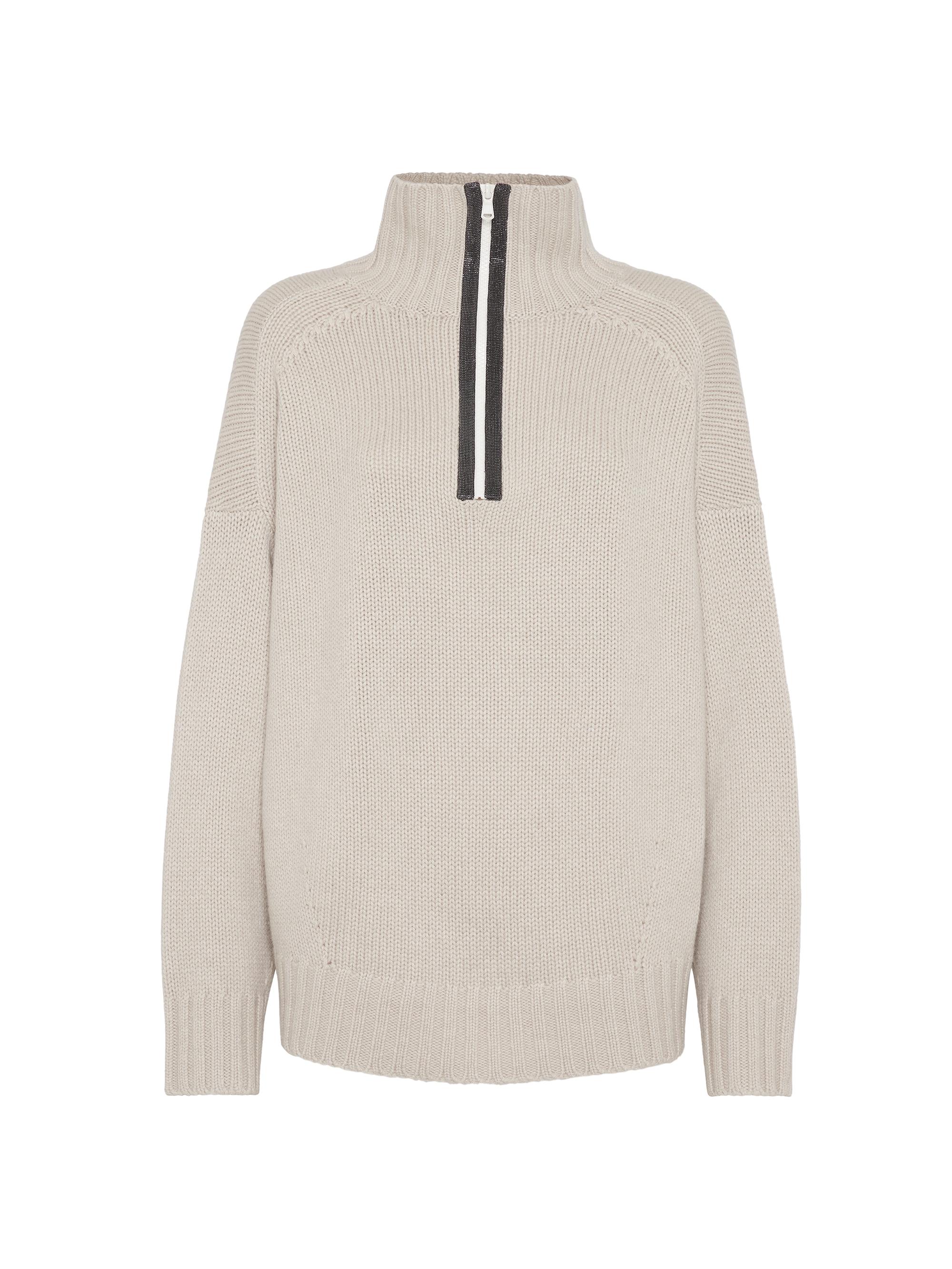 Brunello Cucinelli Women's Cashmere Turtleneck Sweater - Beige
