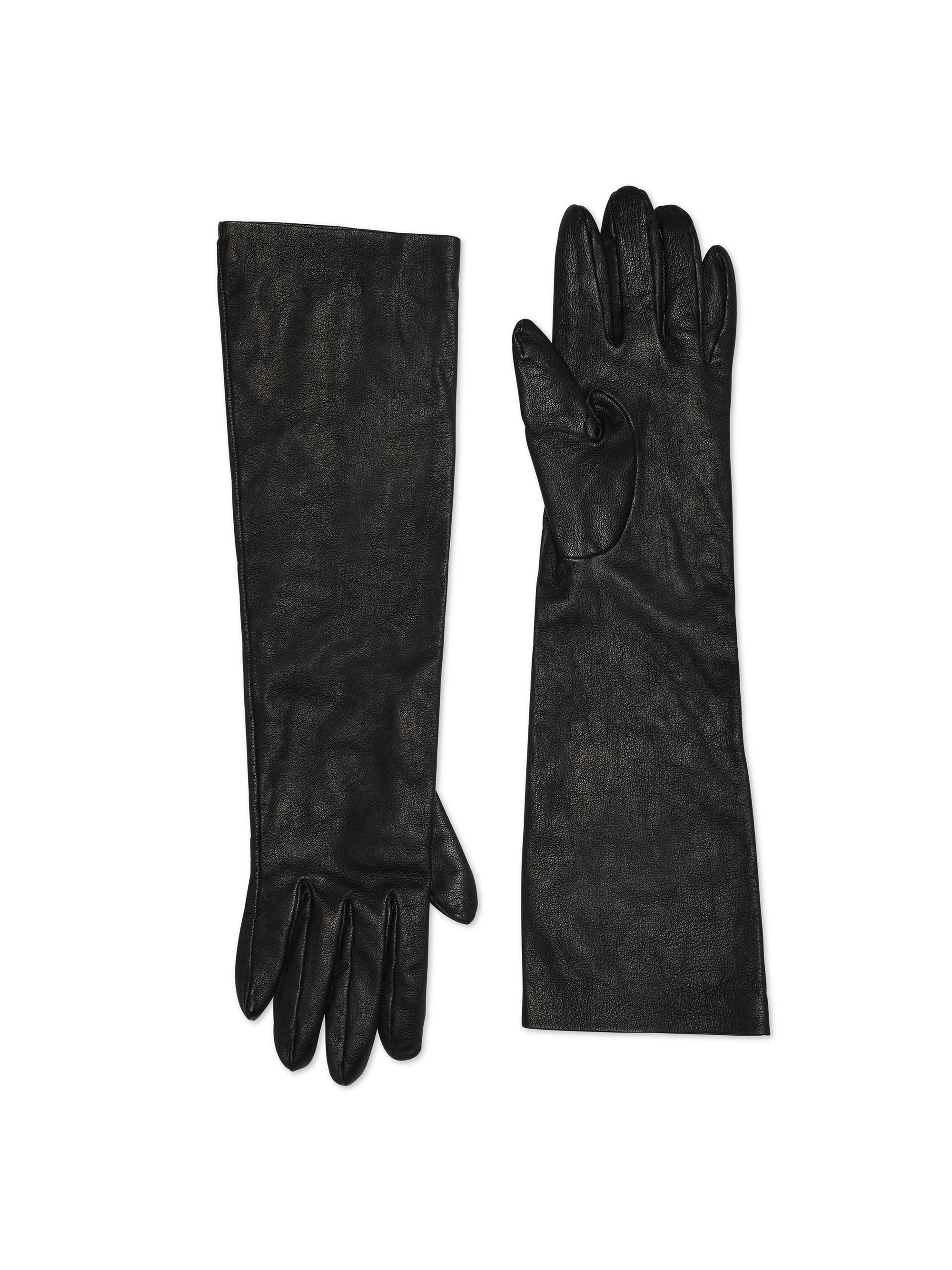 Brunello Cucinelli Women's Nappa Leather Long Gloves - Black