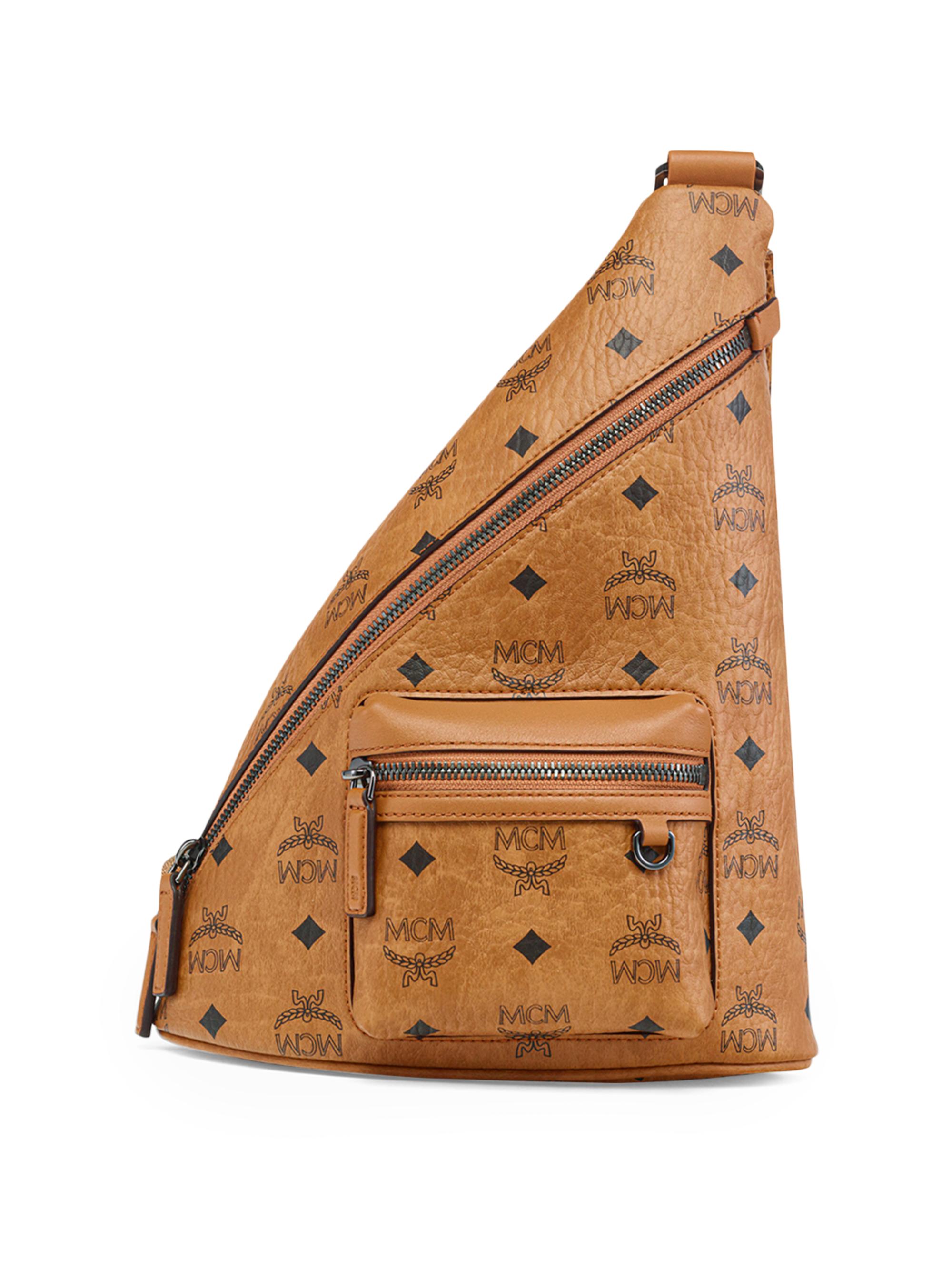 MCM Men's Mini Aren VI Sling Bag - Cognac